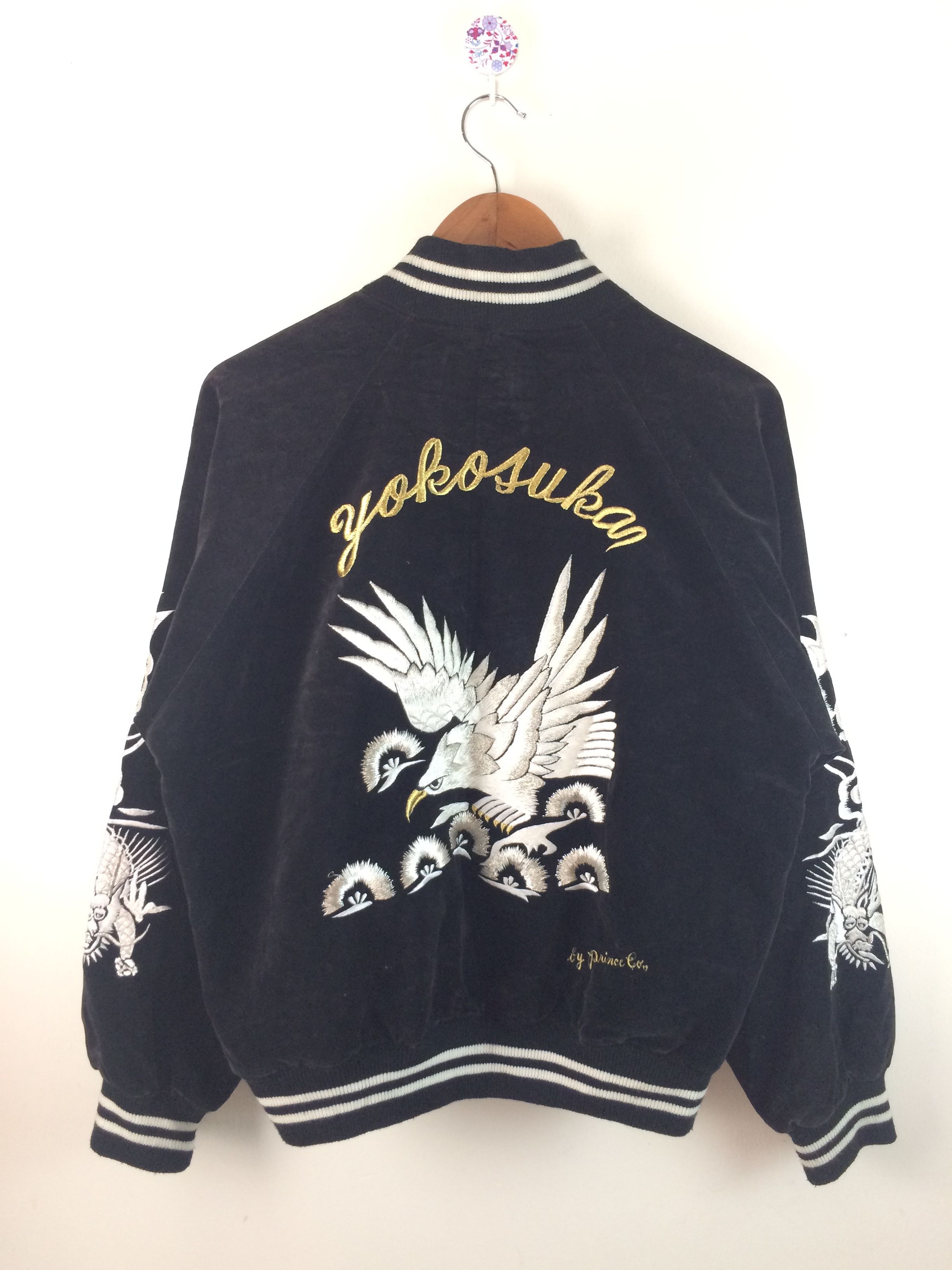 image of Sukajan Souvenir Jacket x Vintage Sukajan Embroidered Eagle Yokosuka Souvenir Jacket in Black (Size