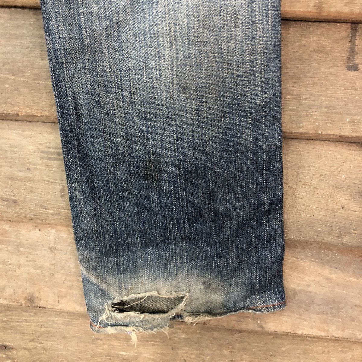 Levi's Levis Strauss Blue distressed Denim Jeans Pants #4582 Size US 32 / EU 48 - 15 Thumbnail