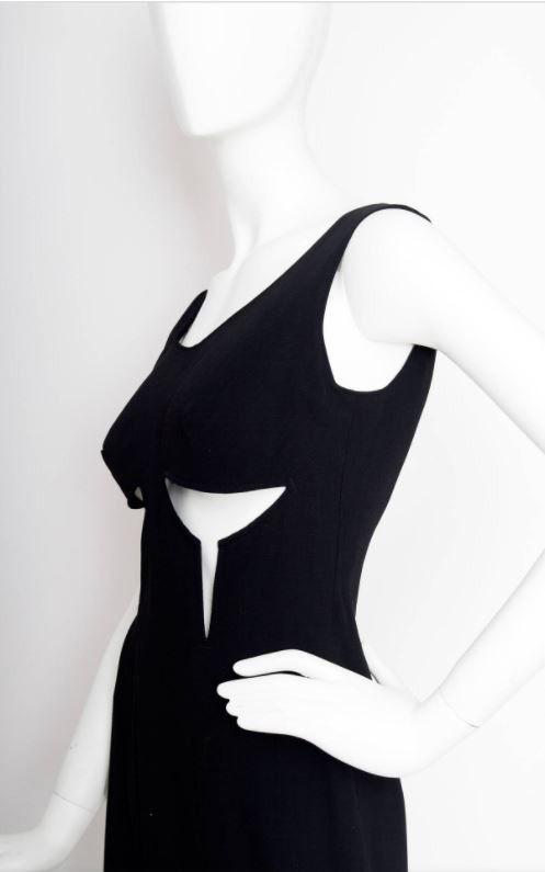 Jean Paul Gaultier Jean Paul Gaultier Runway Cut Out Cutout 1993 VDress Size L / US 10 / IT 46 - 7 Thumbnail