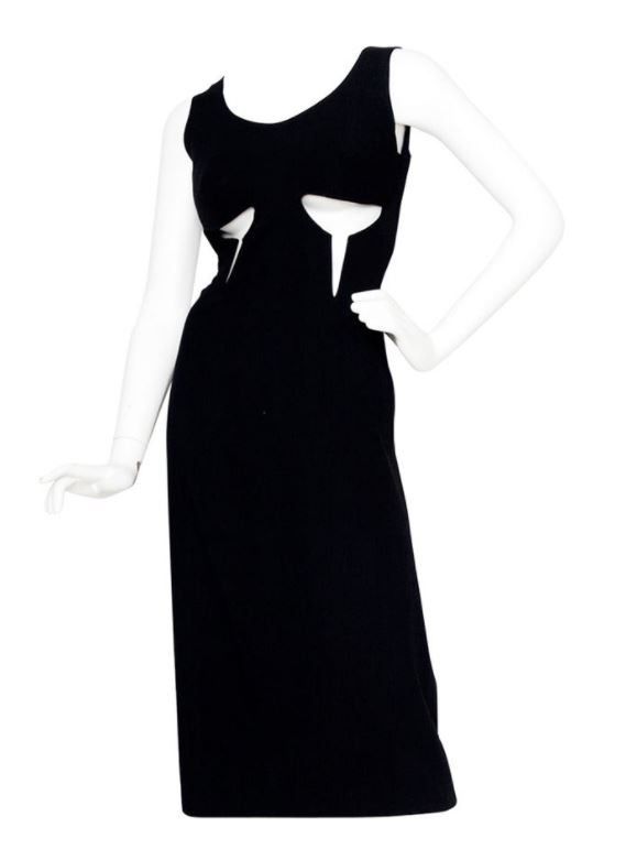 Jean Paul Gaultier Jean Paul Gaultier Runway Cut Out Cutout 1993 VDress Size L / US 10 / IT 46 - 3 Thumbnail