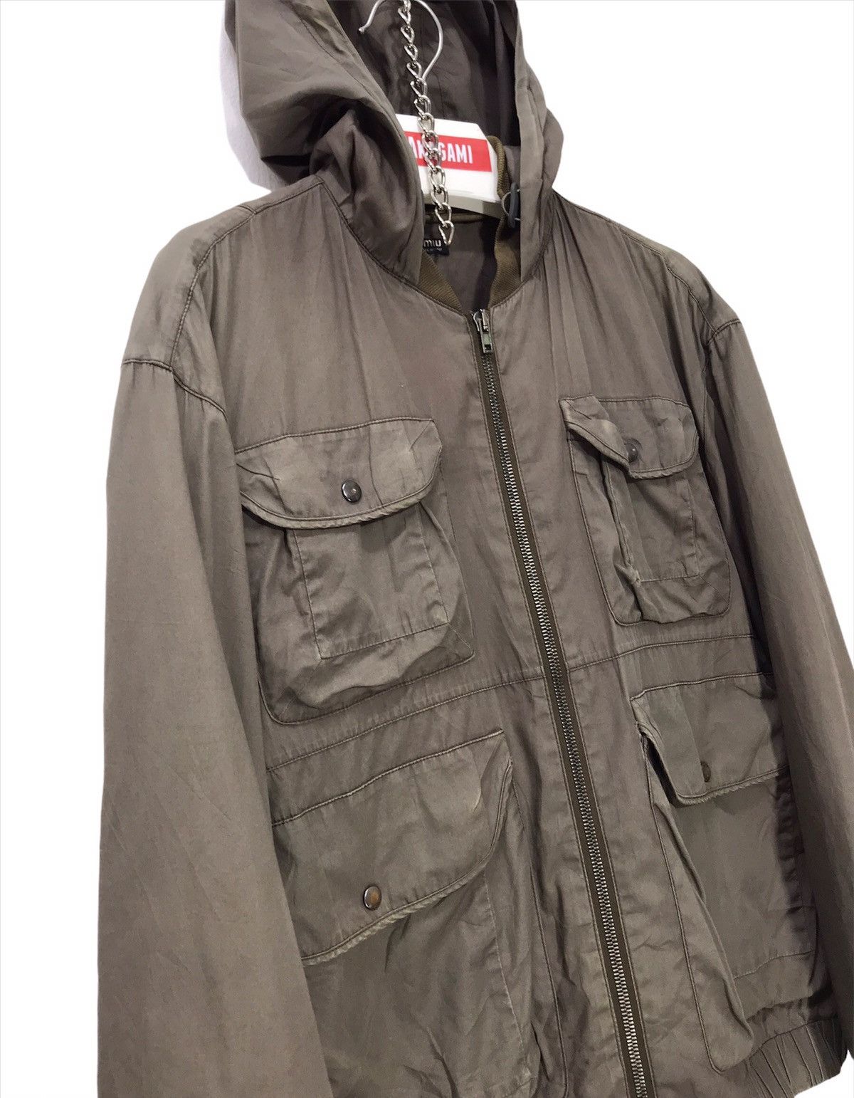 Miu Miu Miu Miu Military Style Hoodie Jacket Thin 2🟩6 Size US M / EU 48-50 / 2 - 3 Thumbnail
