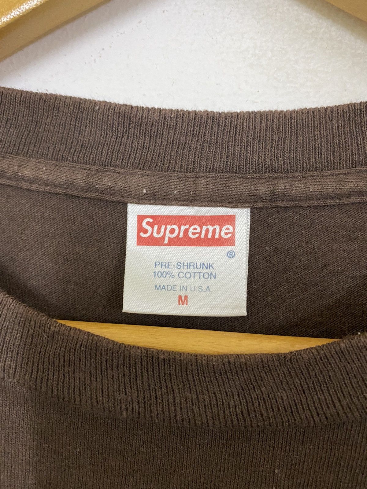 Supreme OG vintage 90s 1999 SUPREME box logo brown colour t-shirts Size US M / EU 48-50 / 2 - 7 Thumbnail