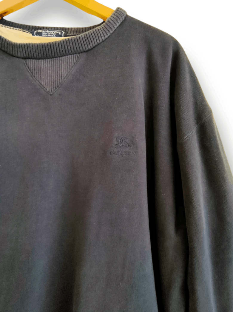 Burberry Vintage Burbery Small Logo Pullover Sweatshirts Size US L / EU 52-54 / 3 - 5 Thumbnail