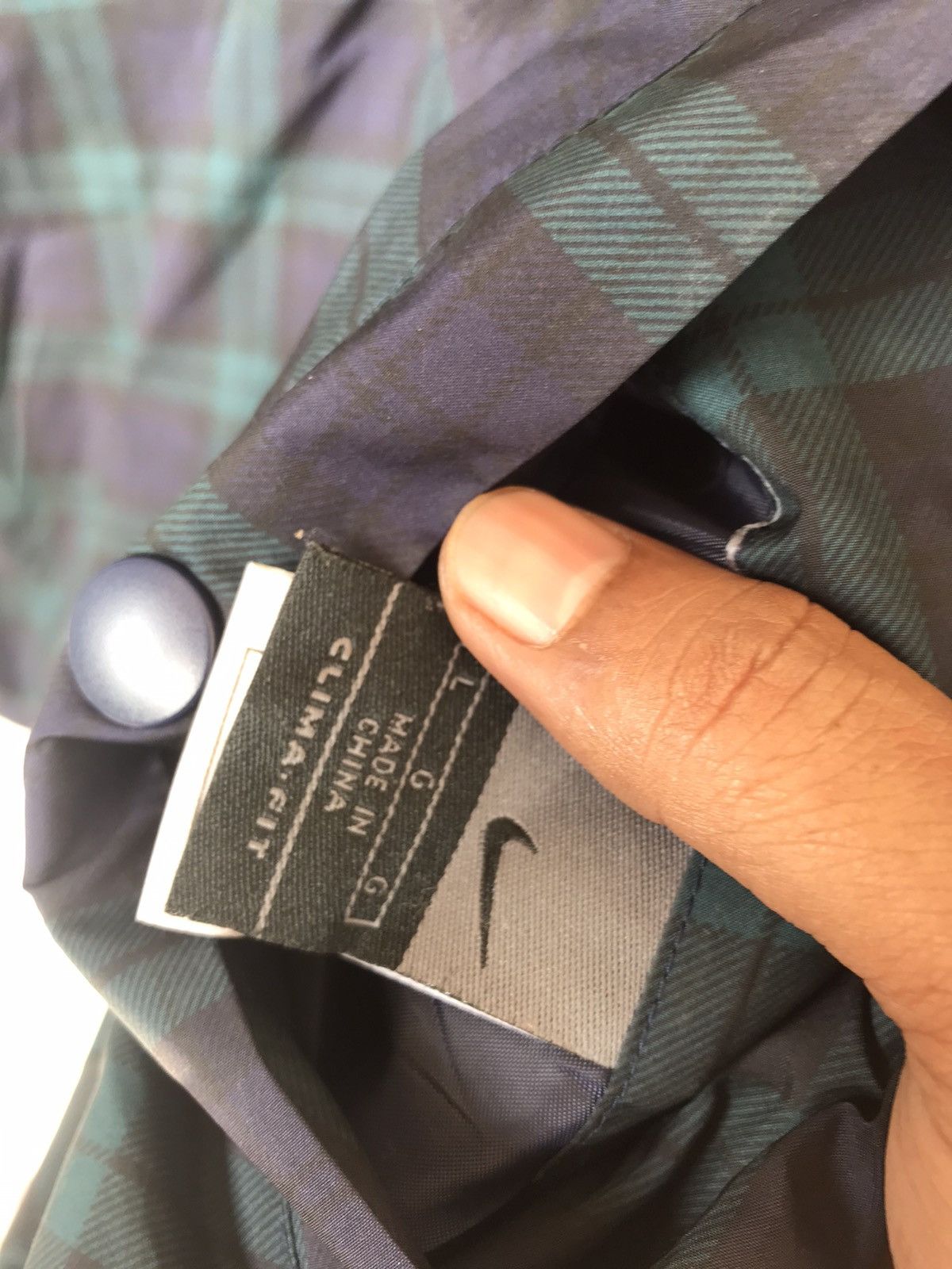 Nike × Vintage Vintage Nike Tartan Riversible Jacket Size US L / EU 52-54 / 3 - 7 Thumbnail