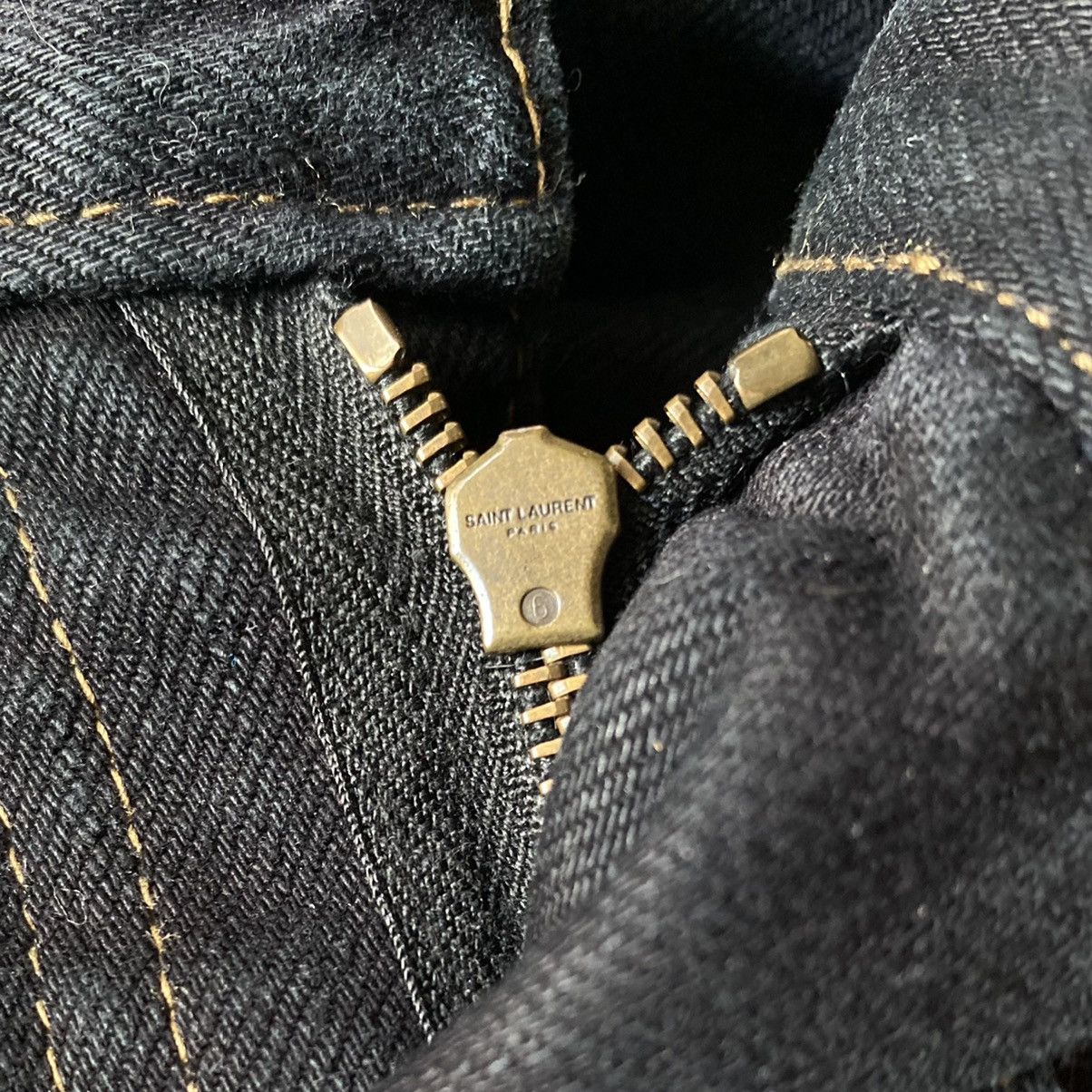 Hedi Slimane × Saint Laurent Paris FW16 Black Over-dyed Crash Jeans D02 Black Chain Size US 30 / EU 46 - 6 Thumbnail