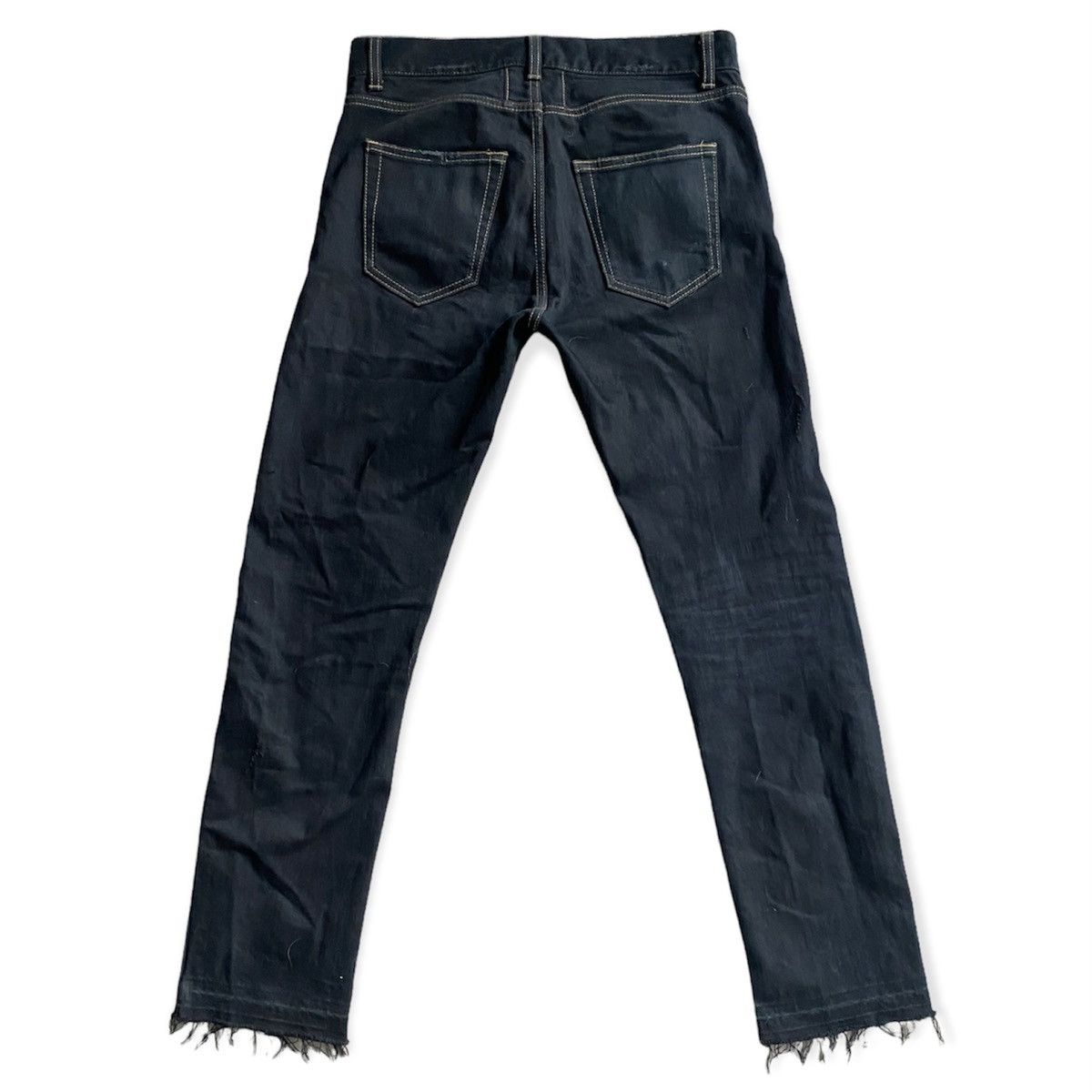 Hedi Slimane × Saint Laurent Paris FW16 Black Over-dyed Crash Jeans D02 Black Chain Size US 30 / EU 46 - 4 Thumbnail