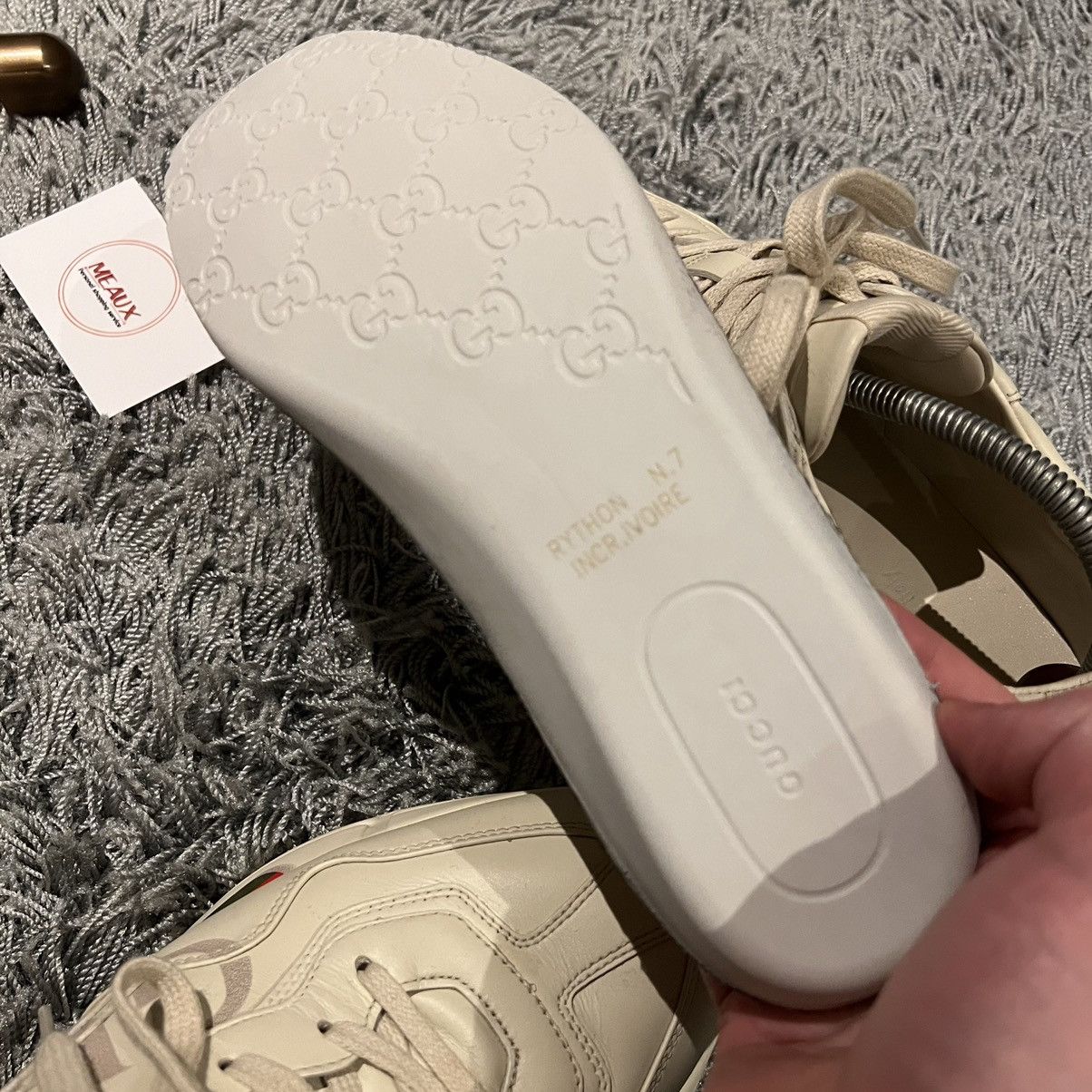 Gucci Gucci Rython sneakers gently used 7 GG logo stripe Size US 8.5 / EU 41-42 - 18 Thumbnail
