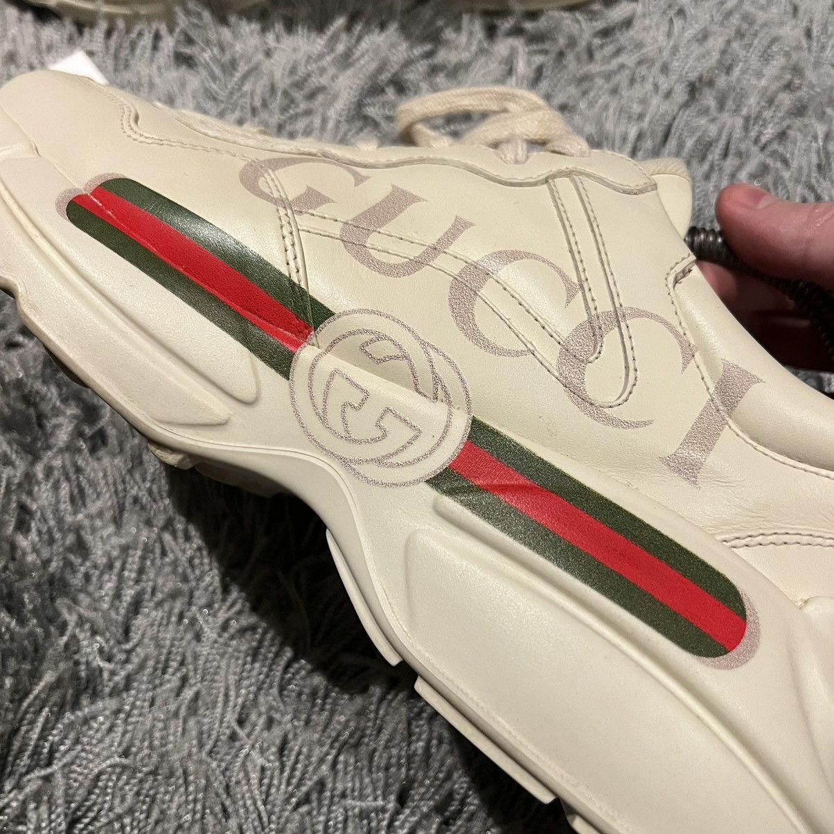 Gucci Gucci Rython sneakers gently used 7 GG logo stripe Size US 8.5 / EU 41-42 - 6 Thumbnail