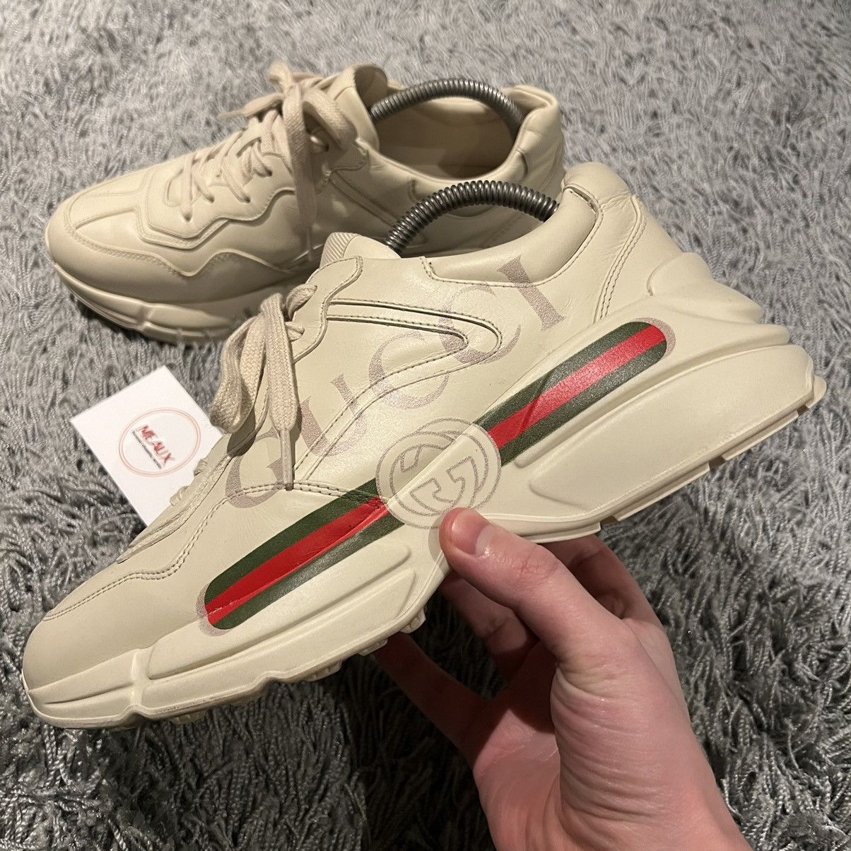 Gucci Gucci Rython sneakers gently used 7 GG logo stripe Size US 8.5 / EU 41-42 - 2 Thumbnail