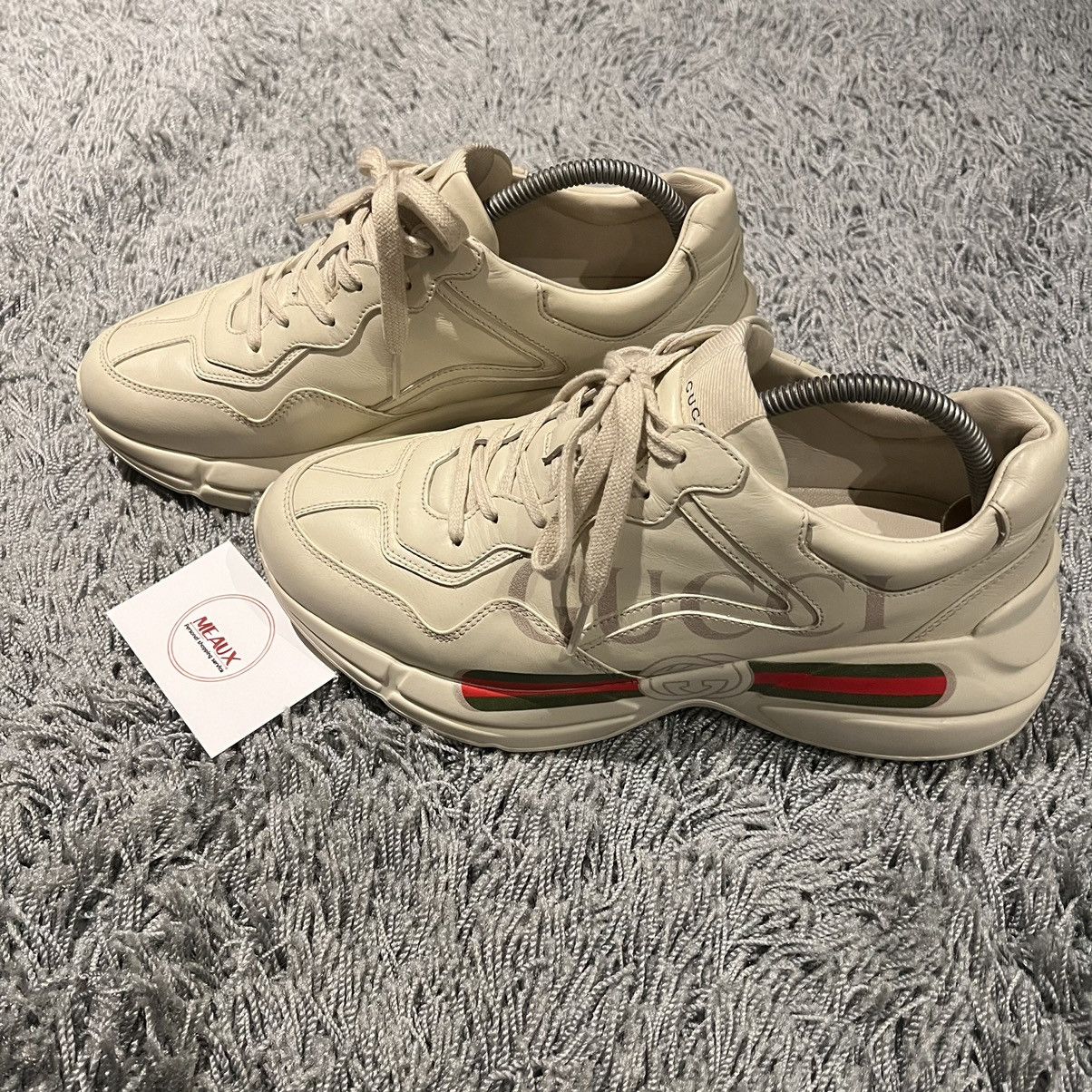 Gucci Rython sneakers gently used 7 GG logo stripe