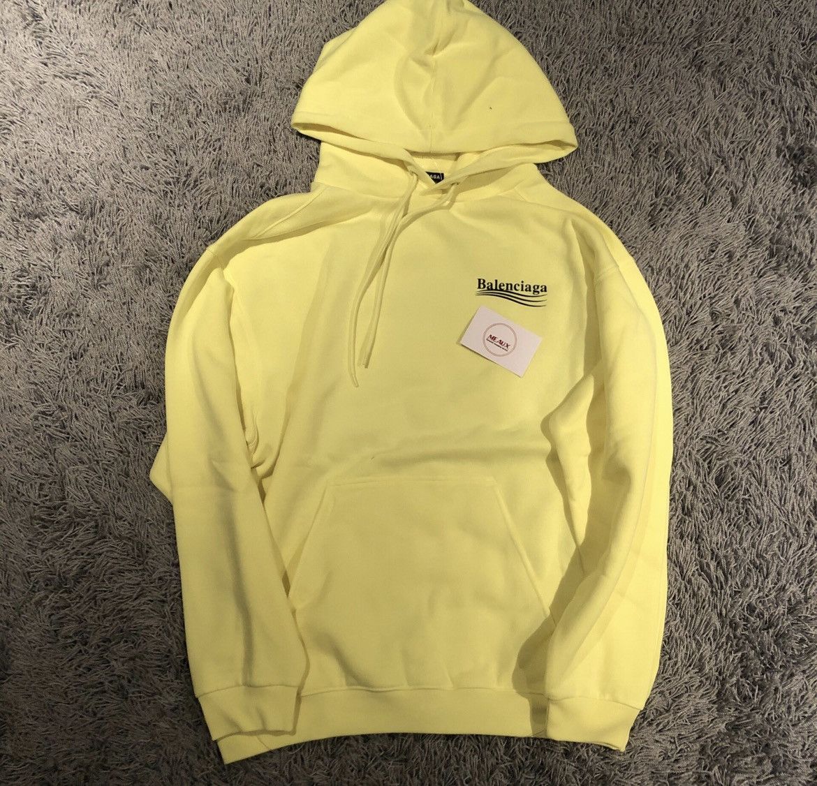 Balenciaga Balenciaga Campaign neon yellow hoodie sweatshirt bnwt logo Size US S / EU 44-46 / 1 - 2 Thumbnail