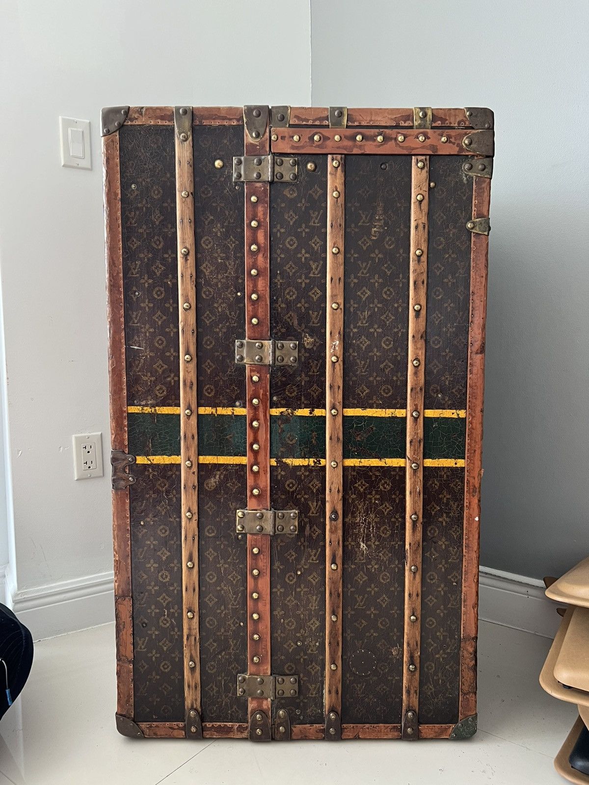 Louis Vuitton 1930s LV Trunk Grand Wardrobe 65 & 1950 Hermes HAC55 birkin Size ONE SIZE - 17 Thumbnail