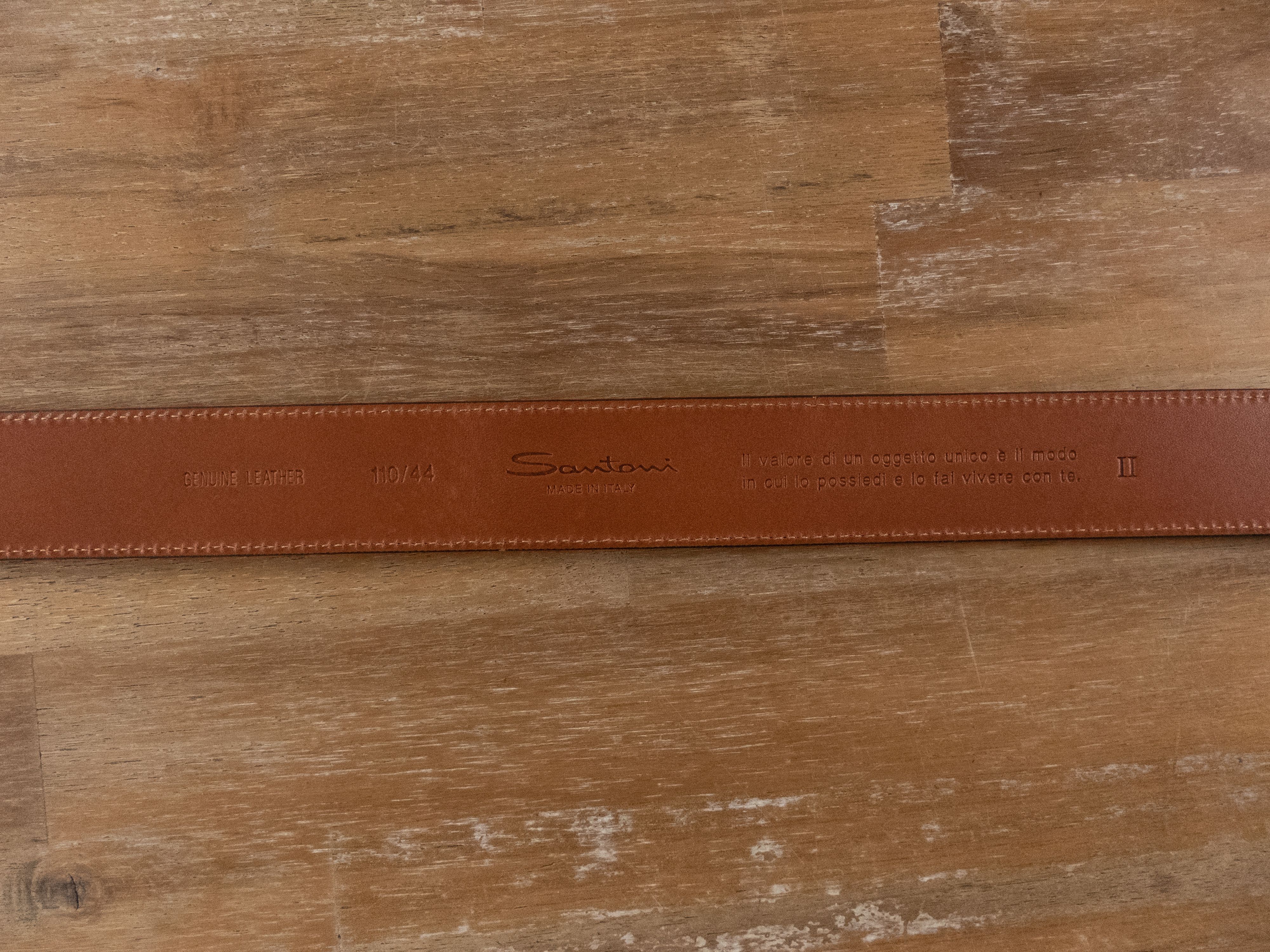 Santoni SANTONI brown suede belt 110 (fits size 42 inch waist best) Size 42 - 4 Thumbnail