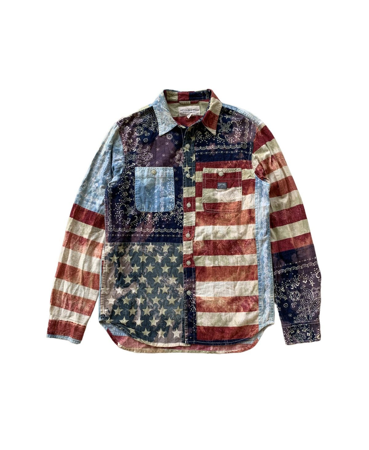 Denim & Supply Ralph Lauren 💸BINDINGOFFER💸 RL Patches Work Design US Flag Shirt Size US S / EU 44-46 / 1 - 1 Thumbnail