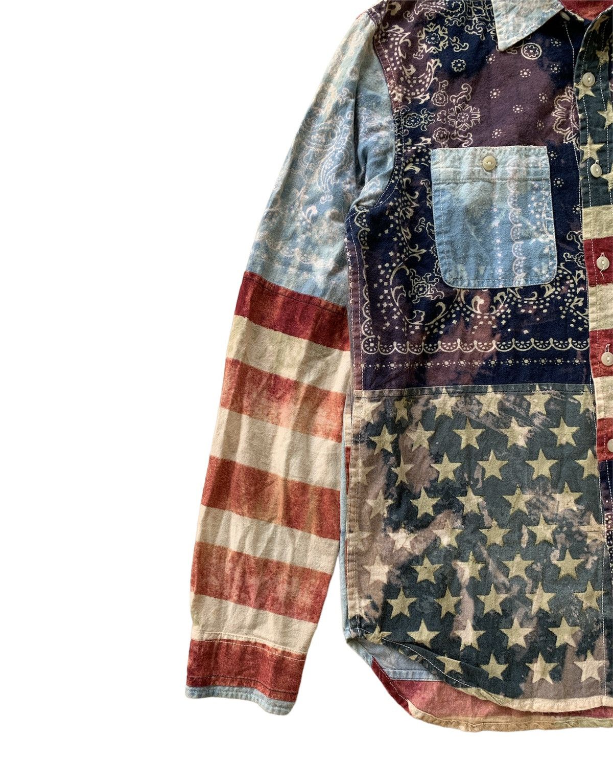 Denim & Supply Ralph Lauren 💸BINDINGOFFER💸 RL Patches Work Design US Flag Shirt Size US S / EU 44-46 / 1 - 7 Thumbnail