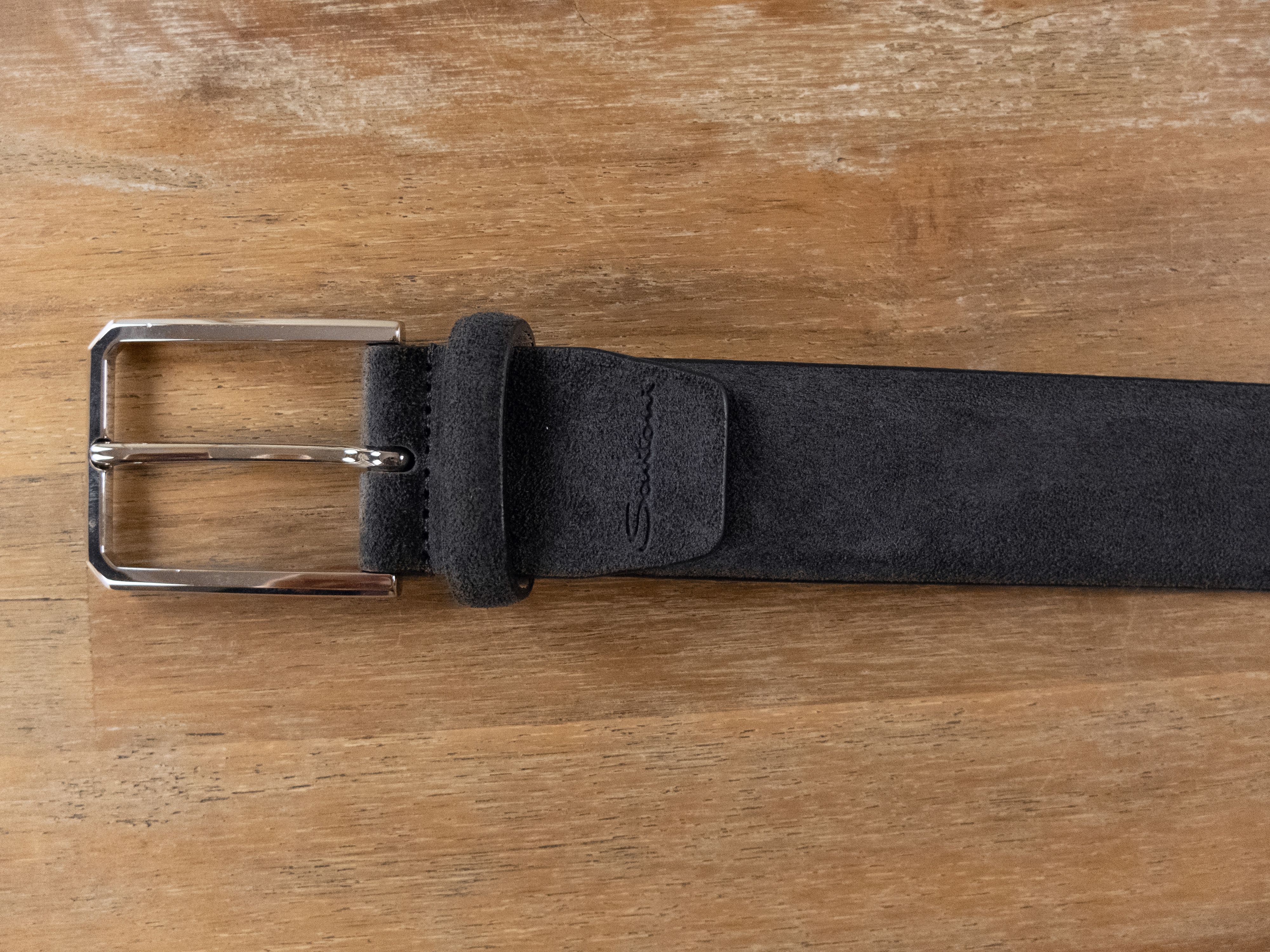 Santoni SANTONI gray suede belt 110 (fits size 43 waist best) Size 42 - 2 Thumbnail