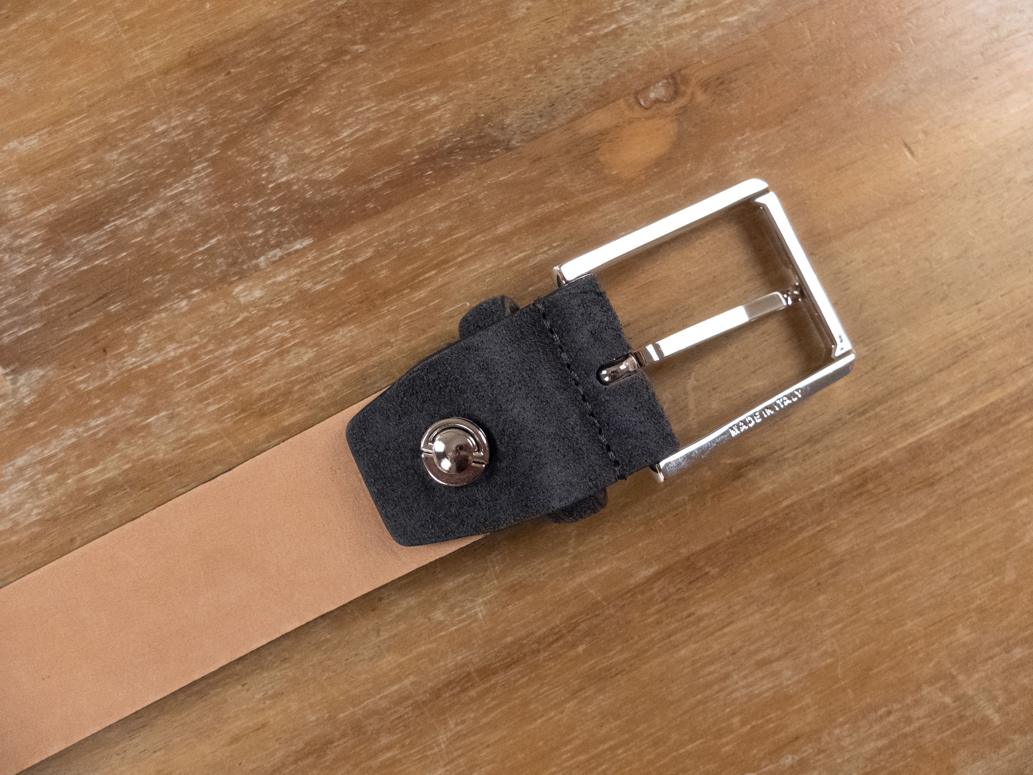 Santoni SANTONI gray suede belt 110 (fits size 43 waist best) Size 42 - 5 Thumbnail