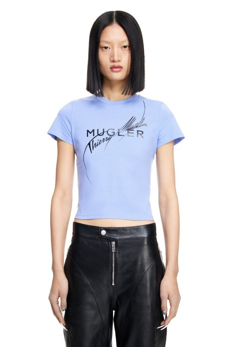 H&M Printed Fitted T-shirt Size S / US 4 / IT 40 - 1 Thumbnail