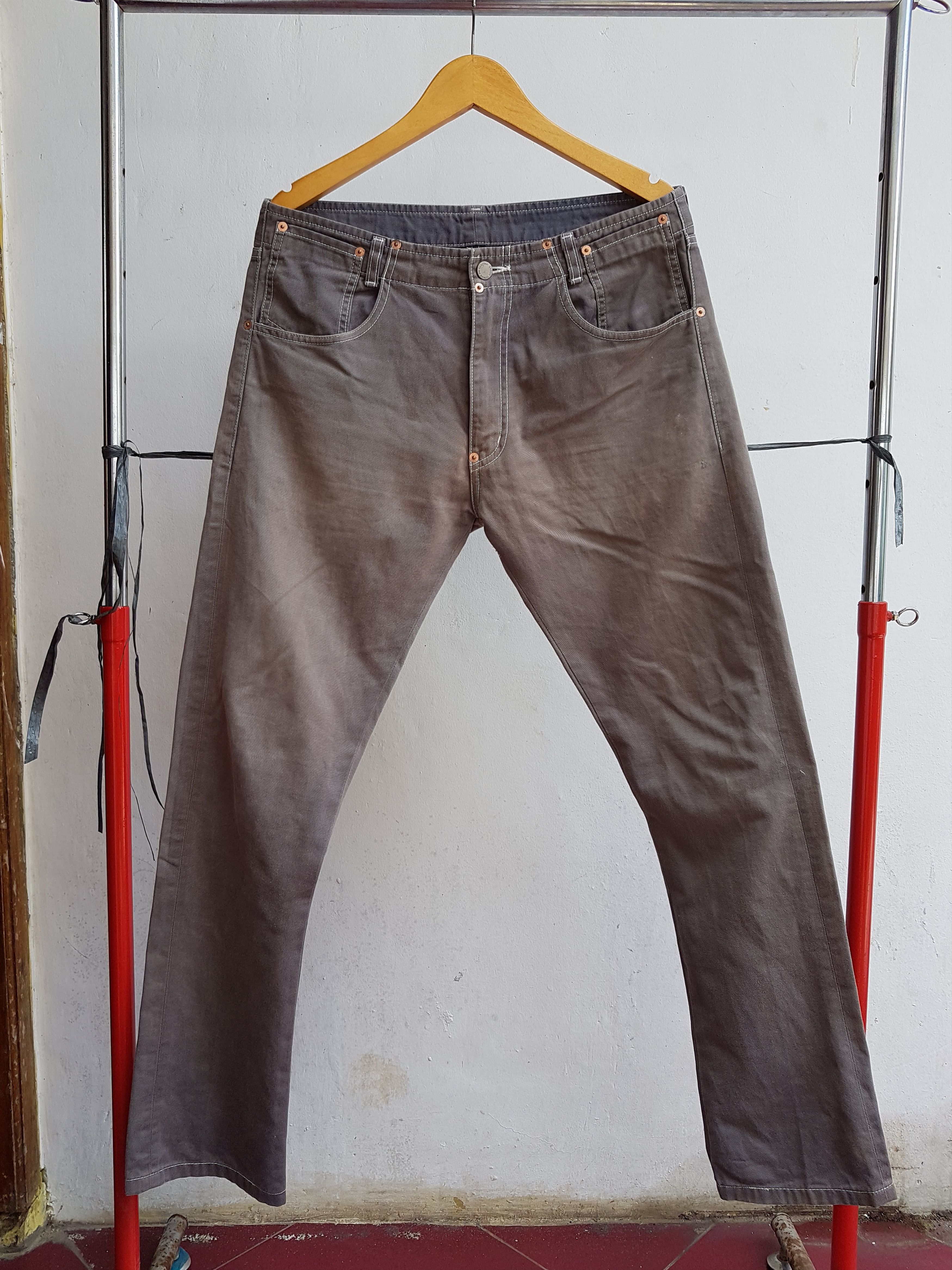 Comme des Garcons AD 2001 Comme Des Garcons Homme Washed Distressed Pants Size US 31 - 5 Thumbnail