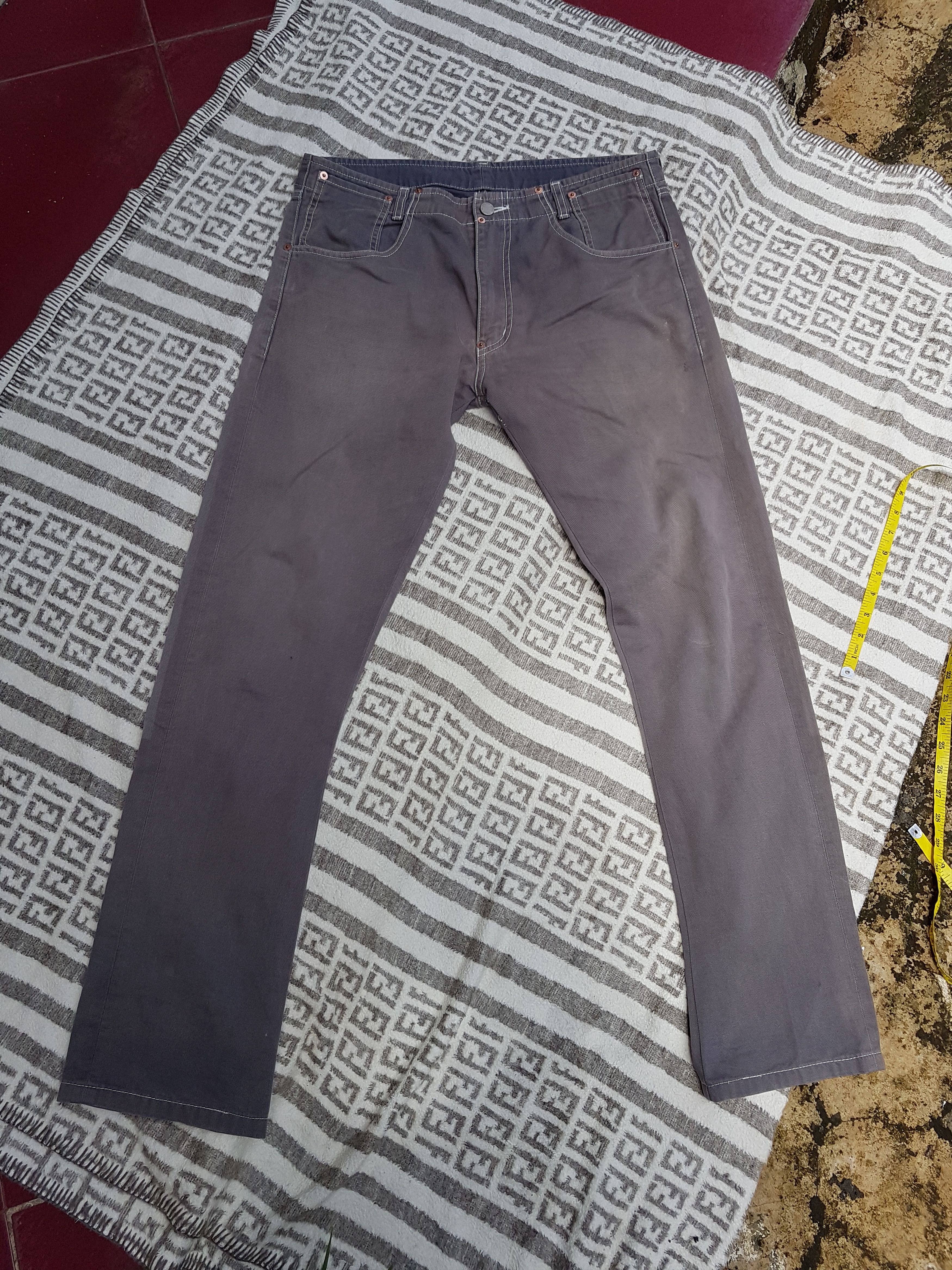 Comme des Garcons AD 2001 Comme Des Garcons Homme Washed Distressed Pants Size US 31 - 4 Thumbnail