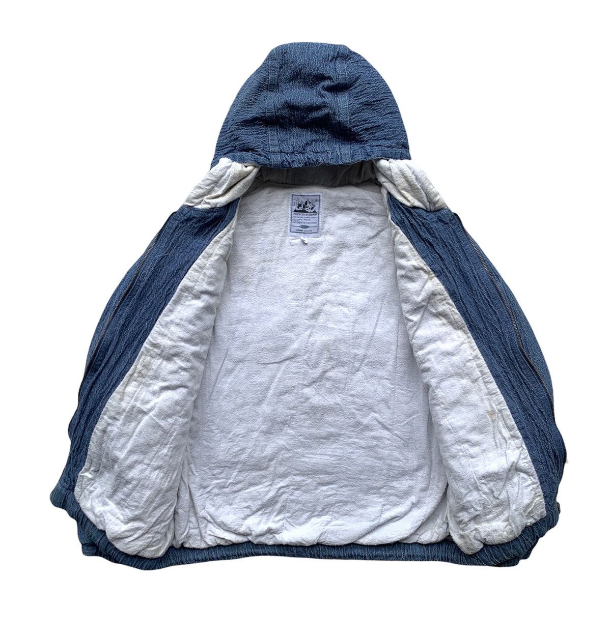 Edwin 👹Vintage EDWIN Denim Bomber Jacket With Hood Size US M / EU 48-50 / 2 - 7 Thumbnail