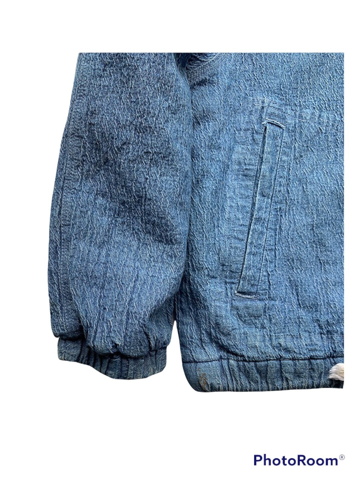 Edwin 👹Vintage EDWIN Denim Bomber Jacket With Hood Size US M / EU 48-50 / 2 - 6 Thumbnail
