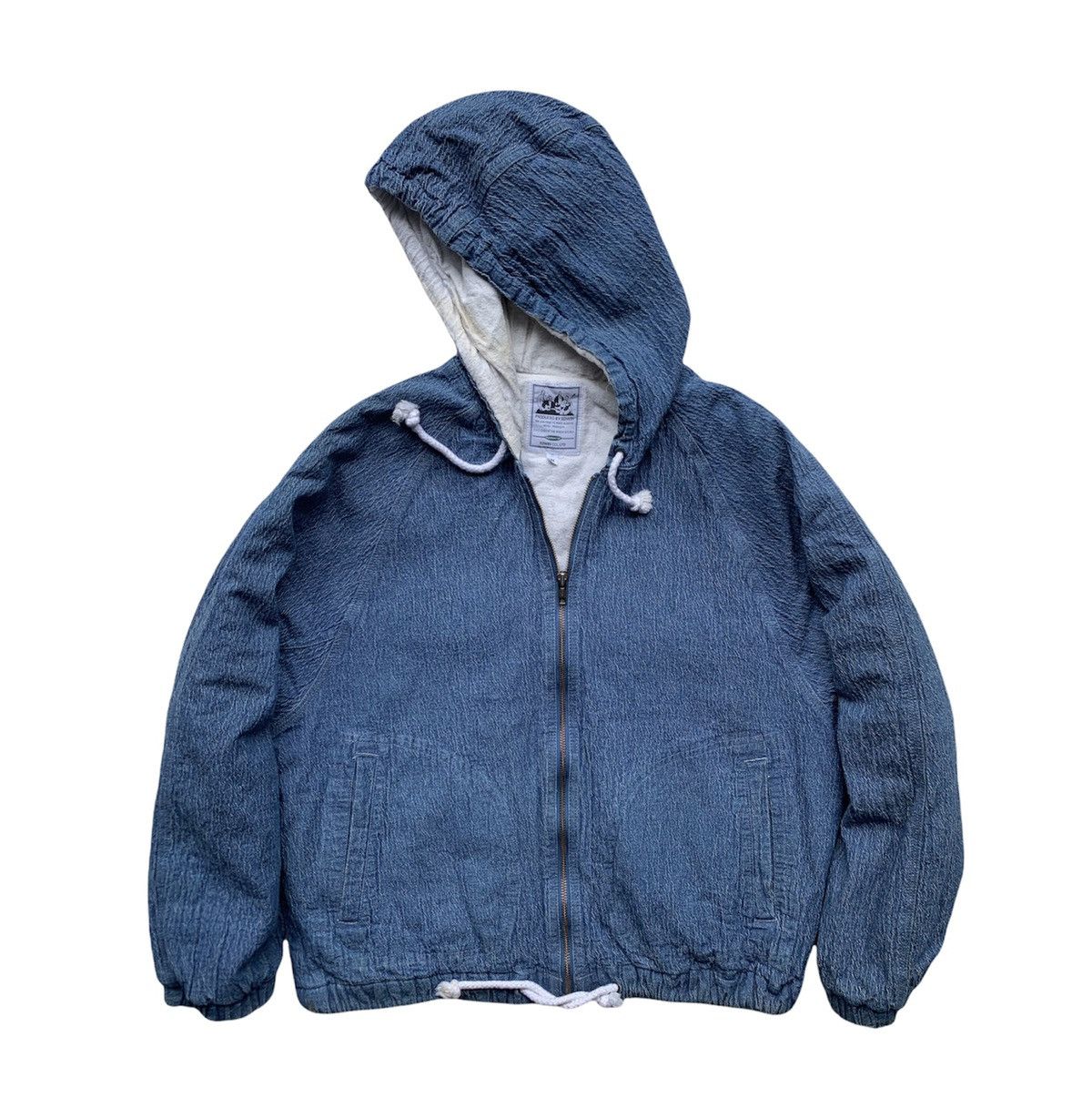 Edwin 👹Vintage EDWIN Denim Bomber Jacket With Hood Size US M / EU 48-50 / 2 - 1 Thumbnail