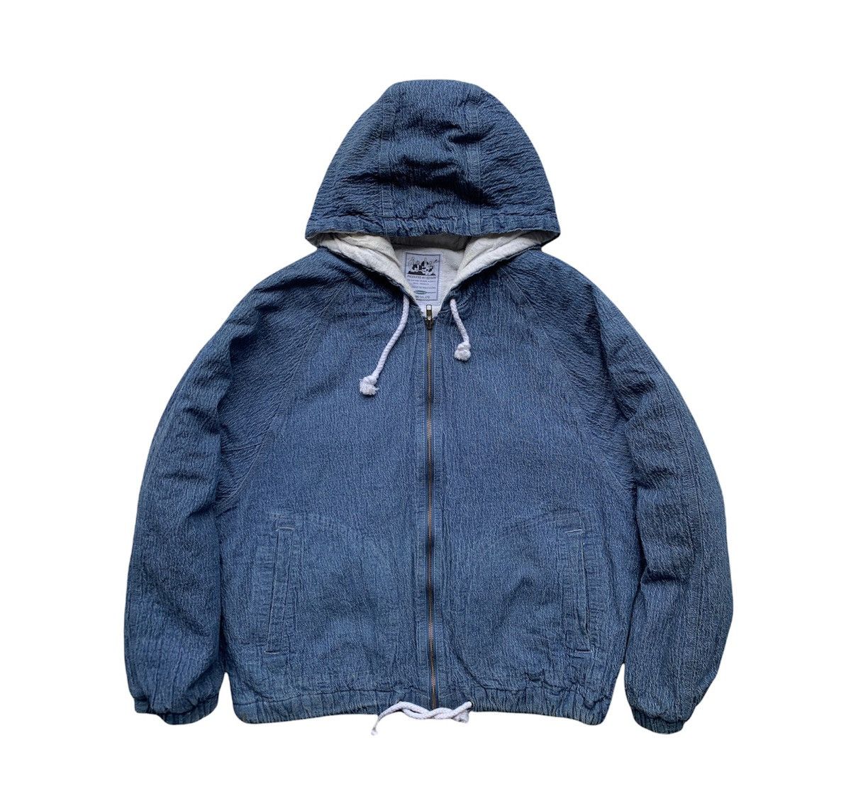 Edwin 👹Vintage EDWIN Denim Bomber Jacket With Hood Size US M / EU 48-50 / 2 - 2 Thumbnail