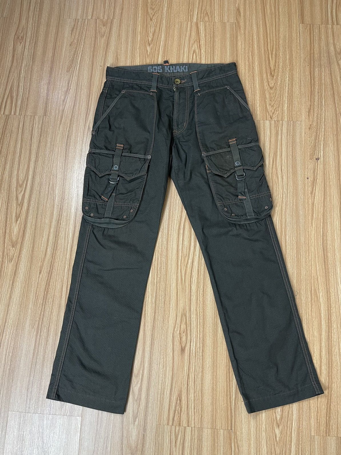 Edwin DELETE TODAY🔥Bondage Cargo Pants Edwin Khaki 505 Japan Size US 32 / EU 48 - 6 Thumbnail