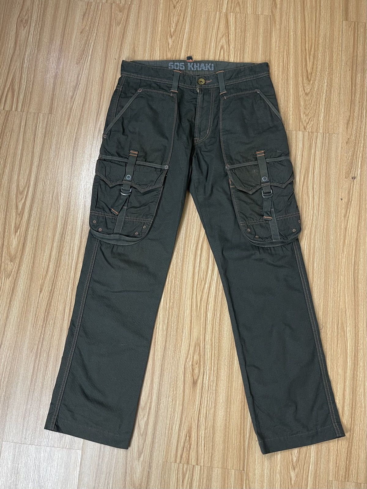 Edwin DELETE TODAY🔥Bondage Cargo Pants Edwin Khaki 505 Japan Size US 32 / EU 48 - 2 Thumbnail