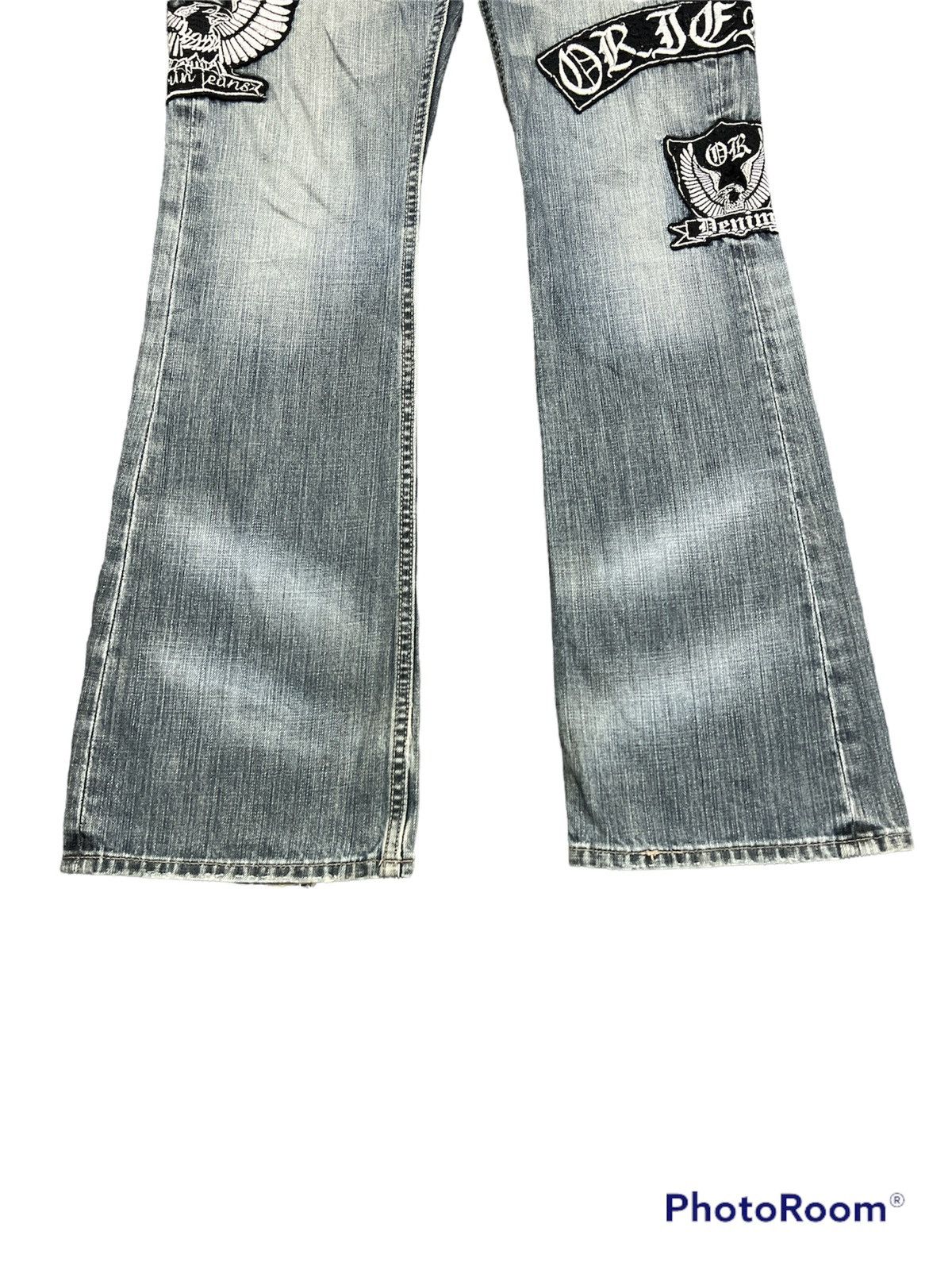 Japanese Brand HOT🔥FLARED DISTRESSED DENIM PATCHES EGALE SORRIDERE JAPAN Size US 32 / EU 48 - 4 Thumbnail