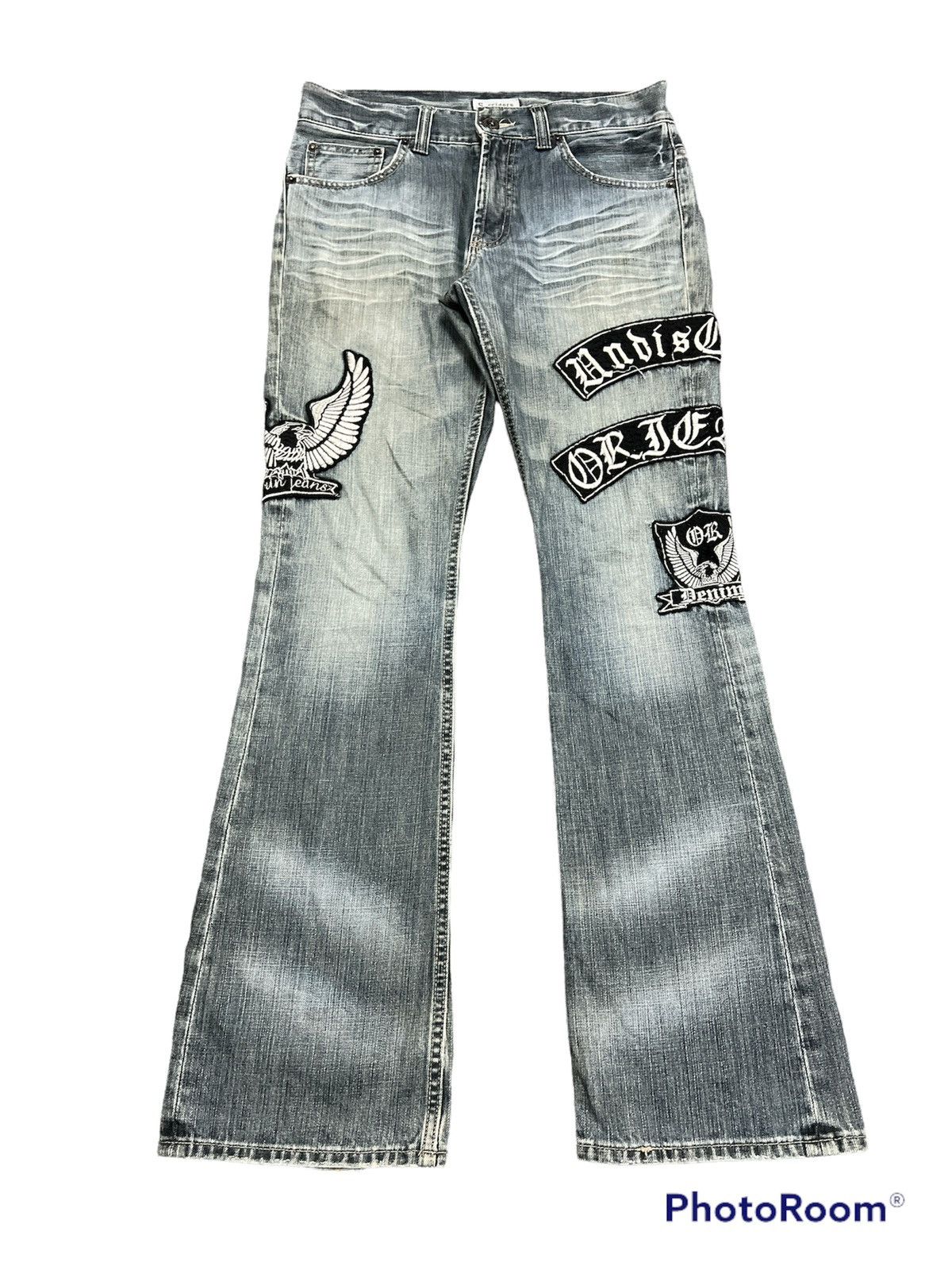 Japanese Brand HOT🔥FLARED DISTRESSED DENIM PATCHES EGALE SORRIDERE JAPAN Size US 32 / EU 48 - 1 Thumbnail