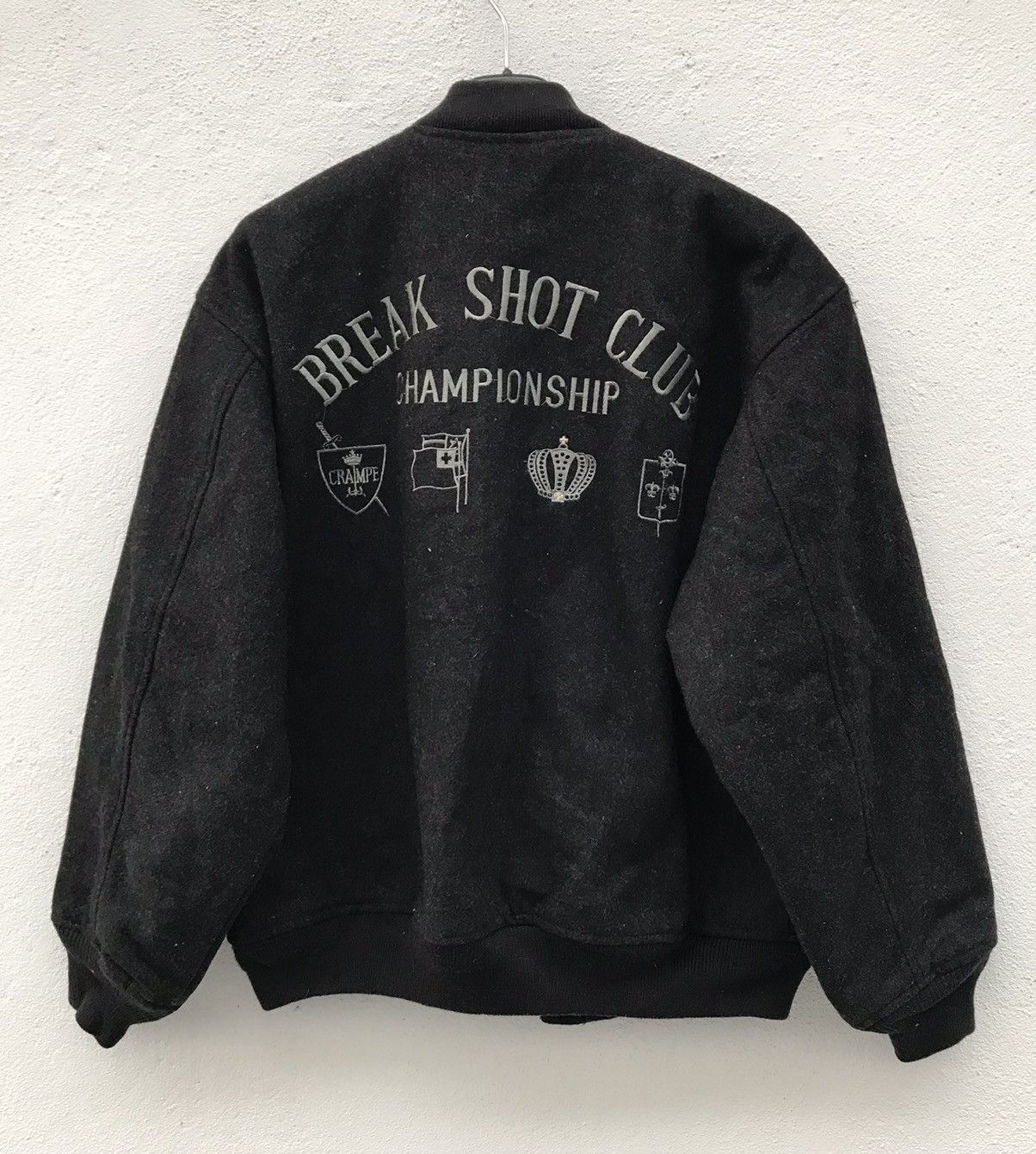 Vintage Break Shot Club Champion Wool Varsity Jackets Size US L / EU 52-54 / 3 - 1 Thumbnail
