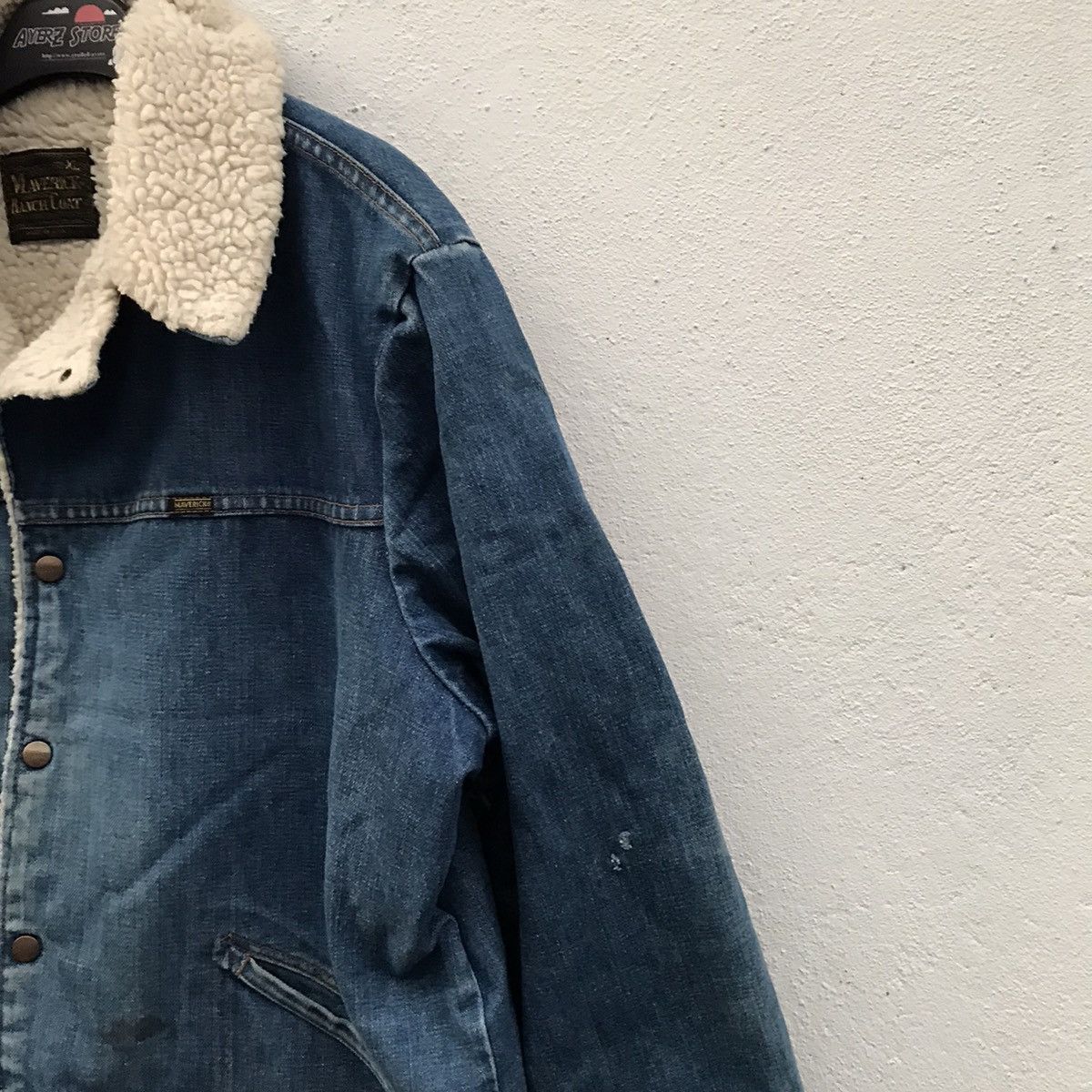 Vintage Vintage Maverick Ranch Coat Sherpa Lining Denim Jacket Size US XL / EU 56 / 4 - 6 Thumbnail