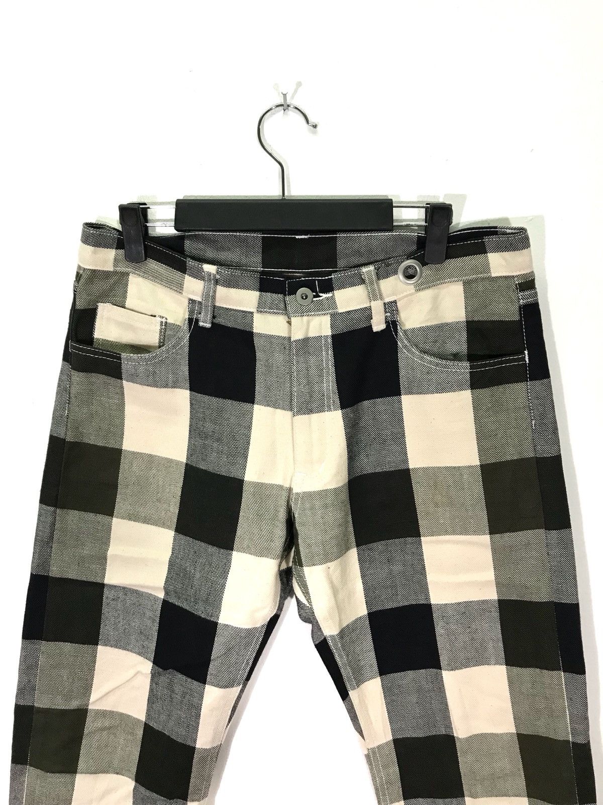Japanese Brand Stancetc Art Work Tartan Plaid Denim Jeans Made In Japan Size US 44 / EU 60 - 3 Thumbnail
