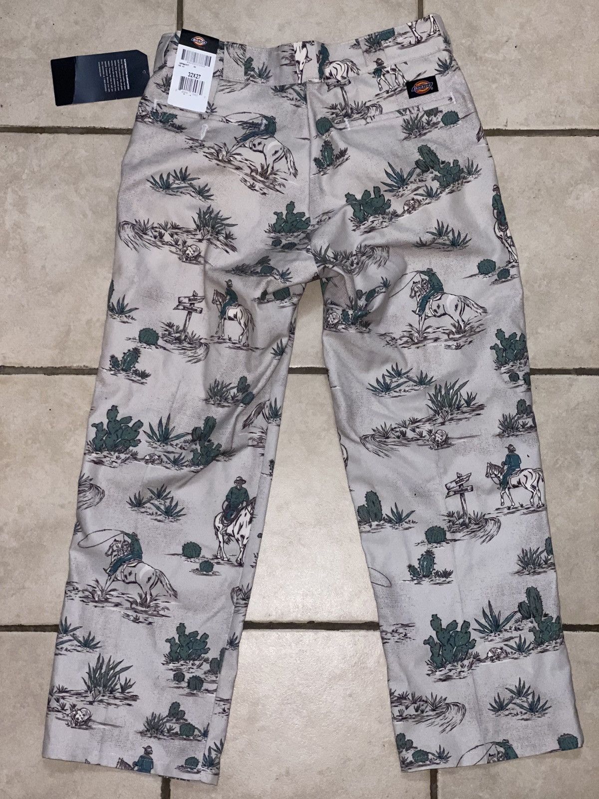 Dickies Vintage Cowboy-Inspired Print Cropped Work Pants Size US 32 / EU 48 - 2 Thumbnail