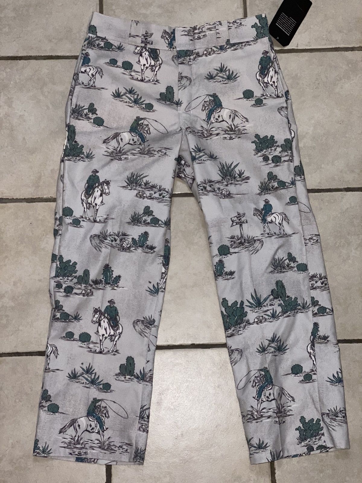 Dickies Vintage Cowboy-Inspired Print Cropped Work Pants Size US 32 / EU 48 - 1 Thumbnail
