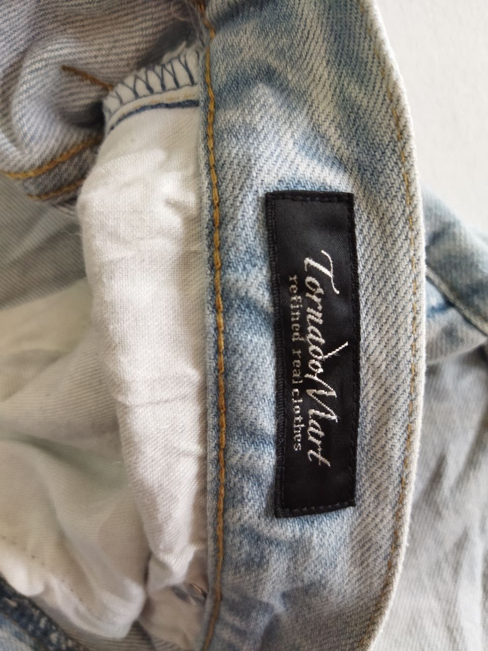 Tornado Mart Tornado Mart Japan Stretch Distressed Look Denim Jeans Size US 35 - 9 Thumbnail
