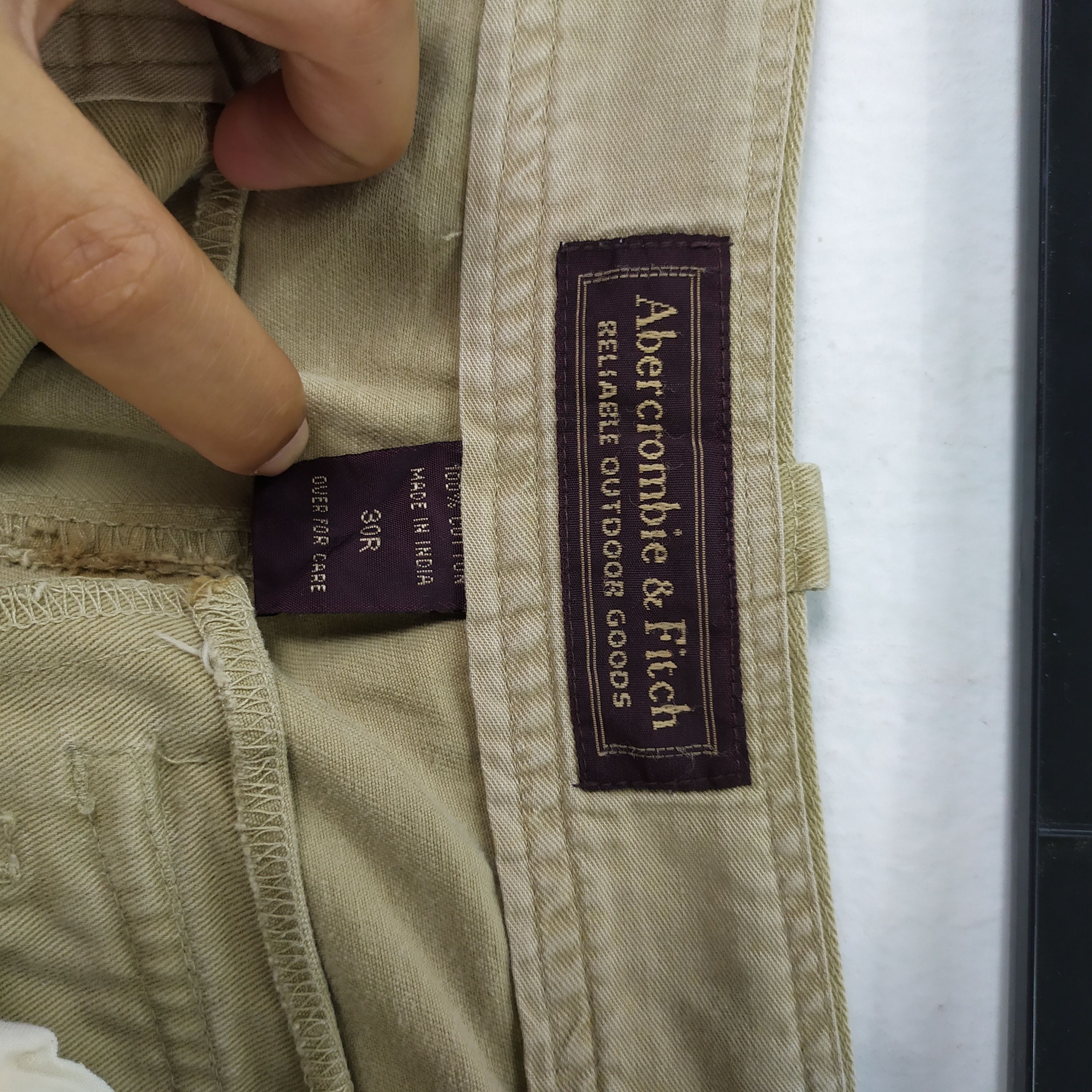 Abercrombie & Fitch × Vintage 8 POCKET ABERCROMBIE AND FITCH BAGGY CARGO PANTS Size US 32 / EU 48 - 17 Thumbnail