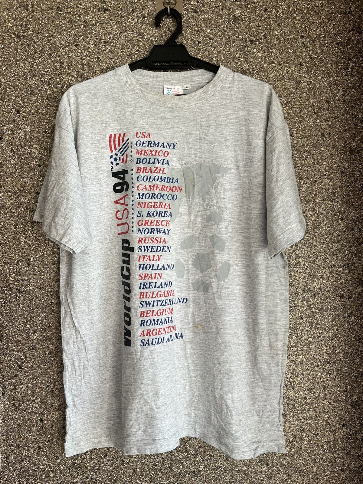 image of Vintage Worldcup Usa Ft22 in Grey, Men's (Size Large)