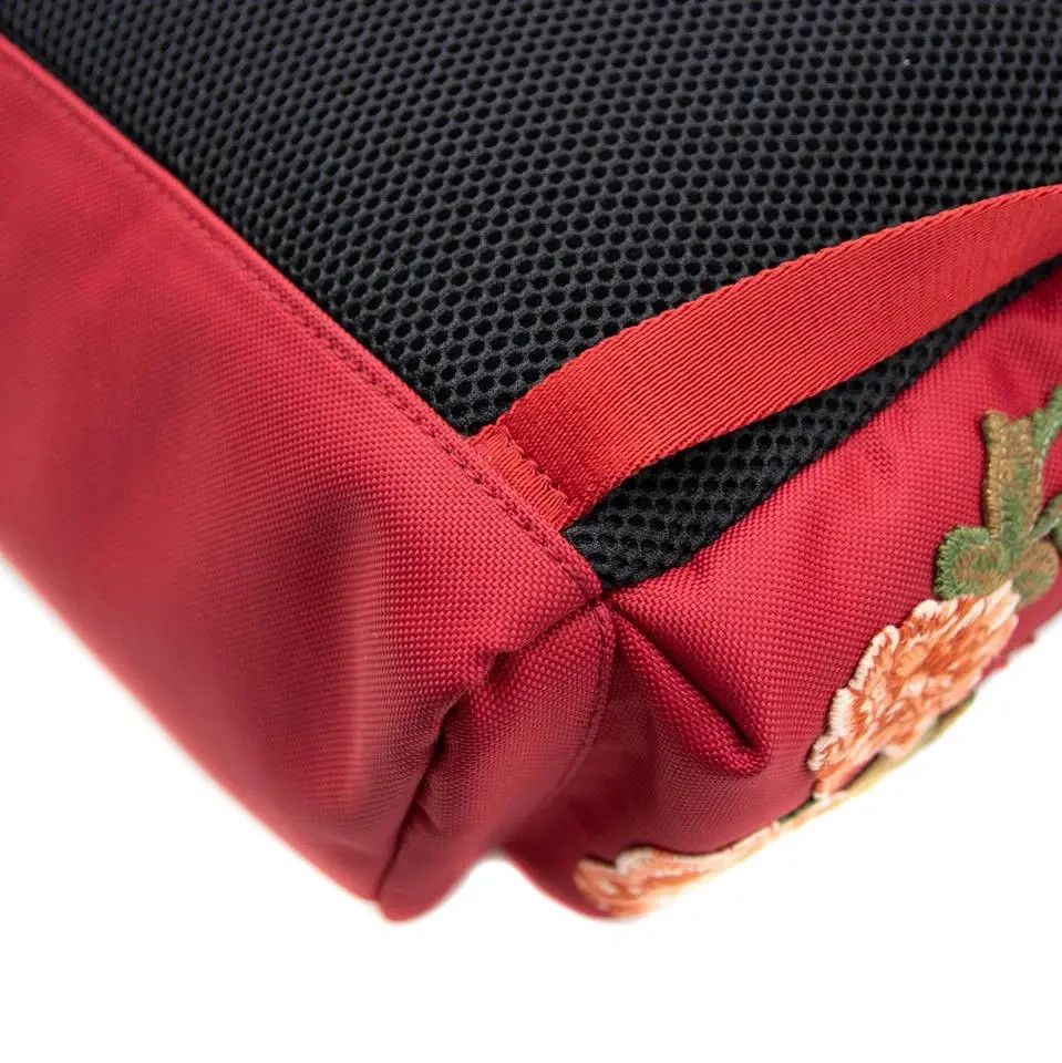 Gucci Q.2 / Red Floral Embroidered Back Pack Size ONE SIZE - 4 Thumbnail