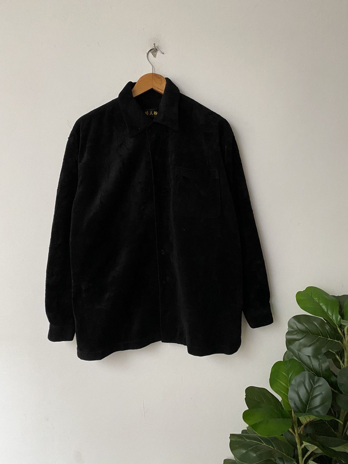 Japanese Brand × Seditionaries × Vintage Vintage embroidery Religion Buddhism big Logo Velvet Shirt Size US L / EU 52-54 / 3 - 5 Thumbnail