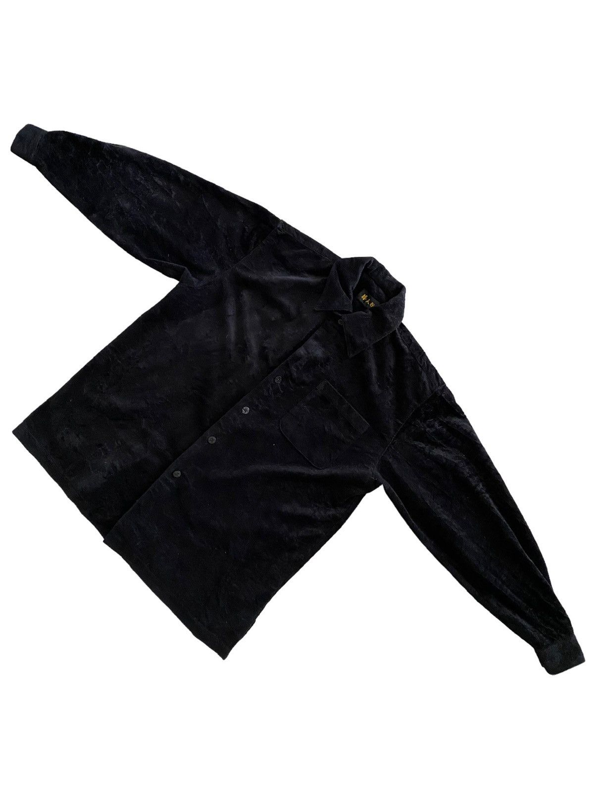 Japanese Brand × Seditionaries × Vintage Vintage embroidery Religion Buddhism big Logo Velvet Shirt Size US L / EU 52-54 / 3 - 7 Thumbnail
