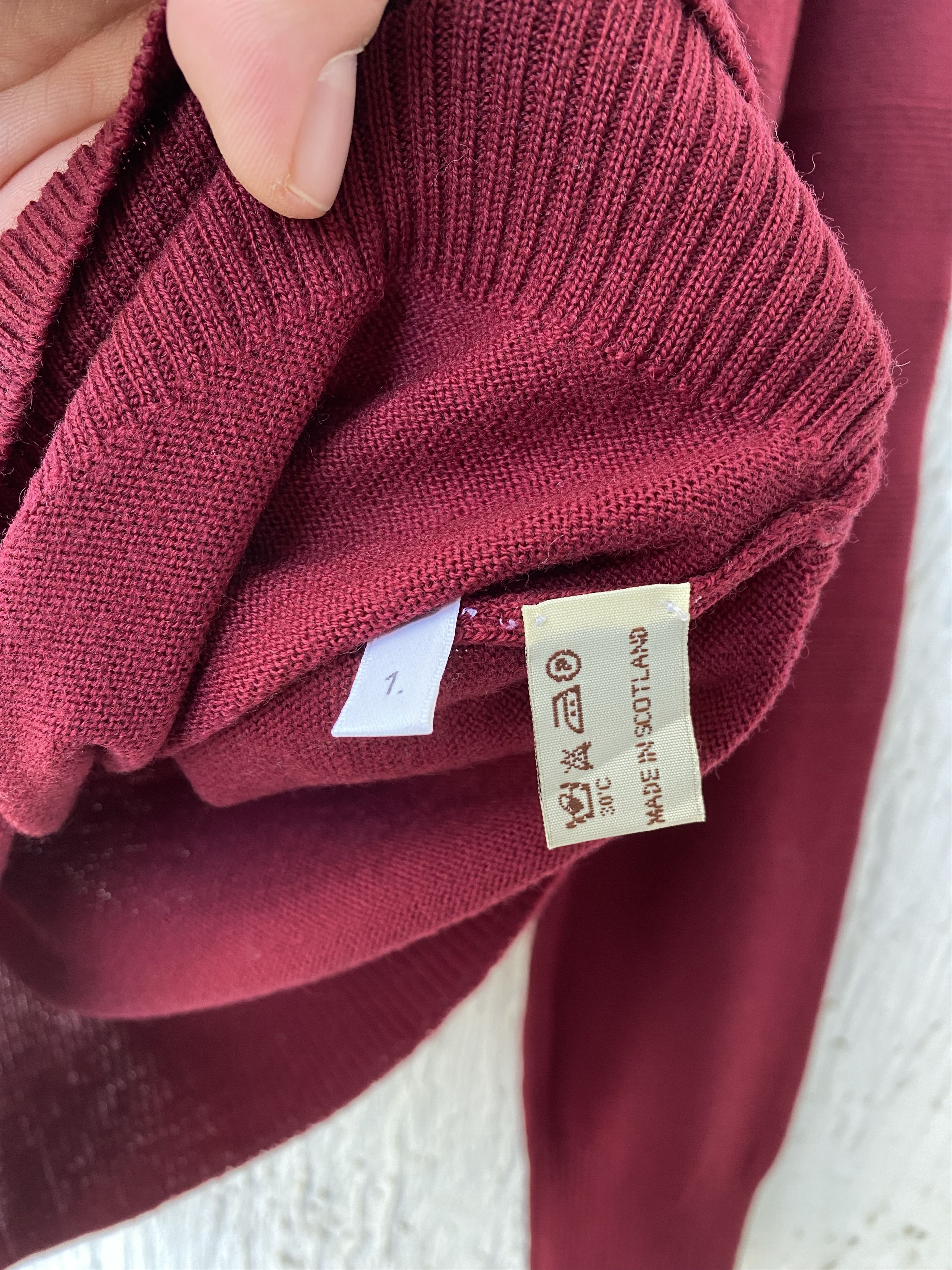 Thom Browne burgundy 4 bar wool sweater Size US S / EU 44-46 / 1 - 5 Thumbnail