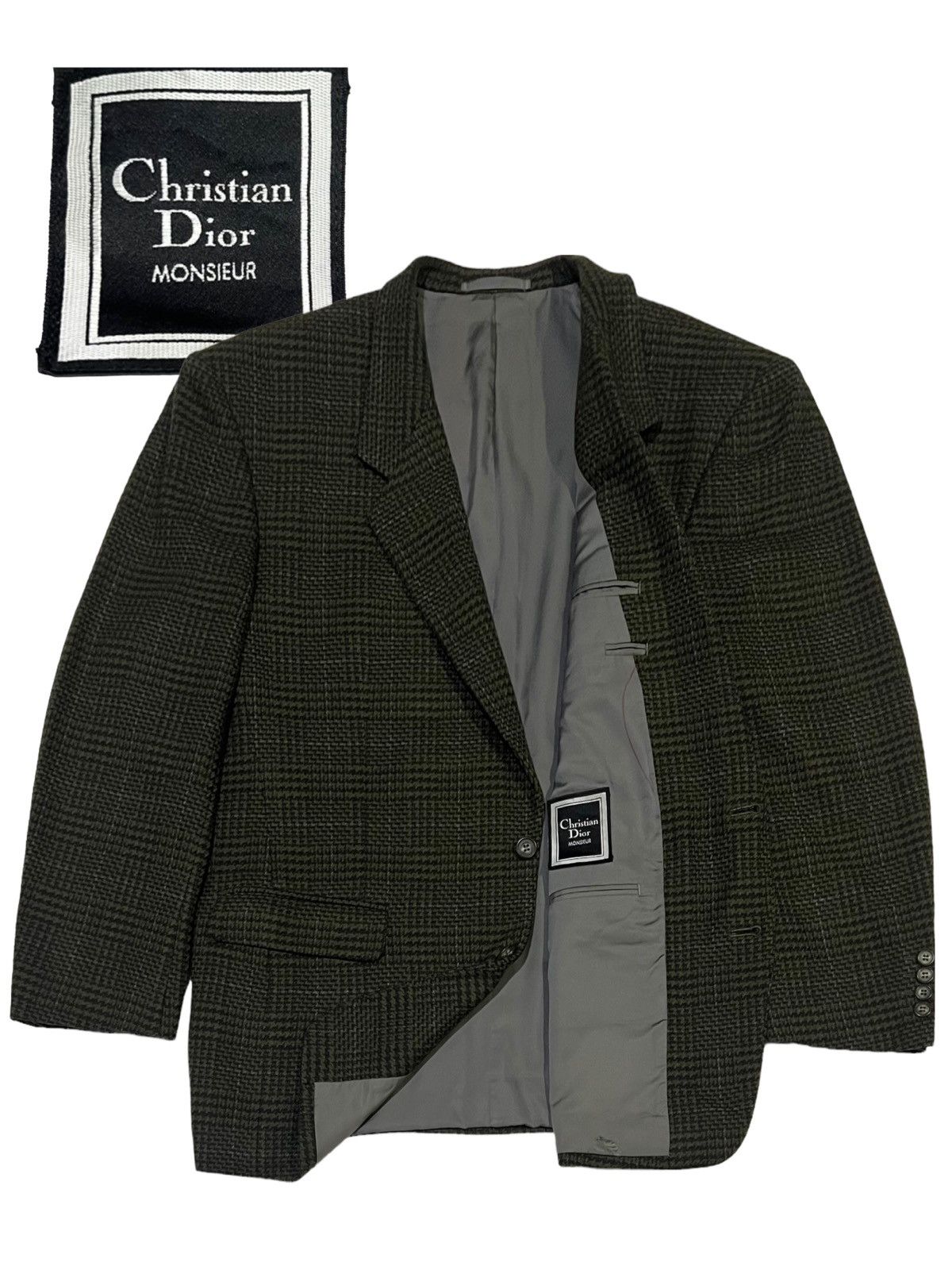 Christian Dior Monsieur 🔥NEED GONE🔥 CHRISTIAN DIOR MONSIEUR SUIT TWEED WOOL MONOGRAM Size US L / EU 52-54 / 3 - 2 Thumbnail