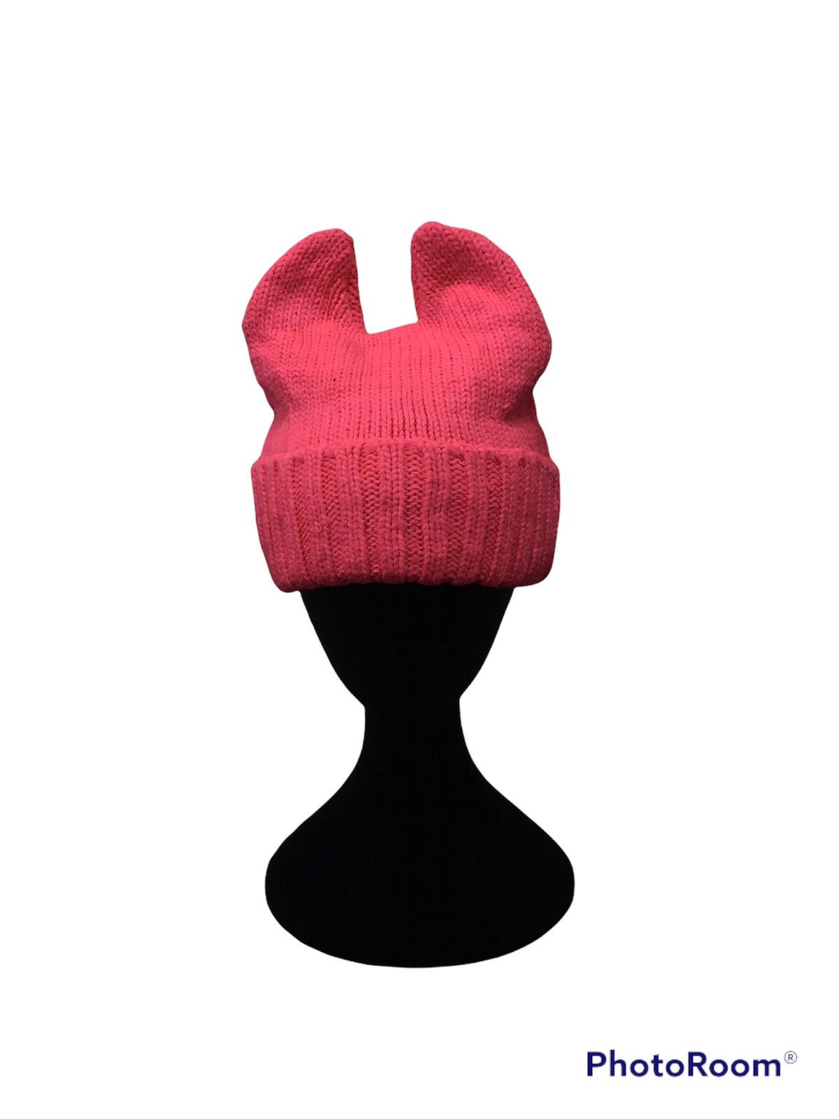 image of Vintage Horn Devil Pink Beanie in Pinks, Men's