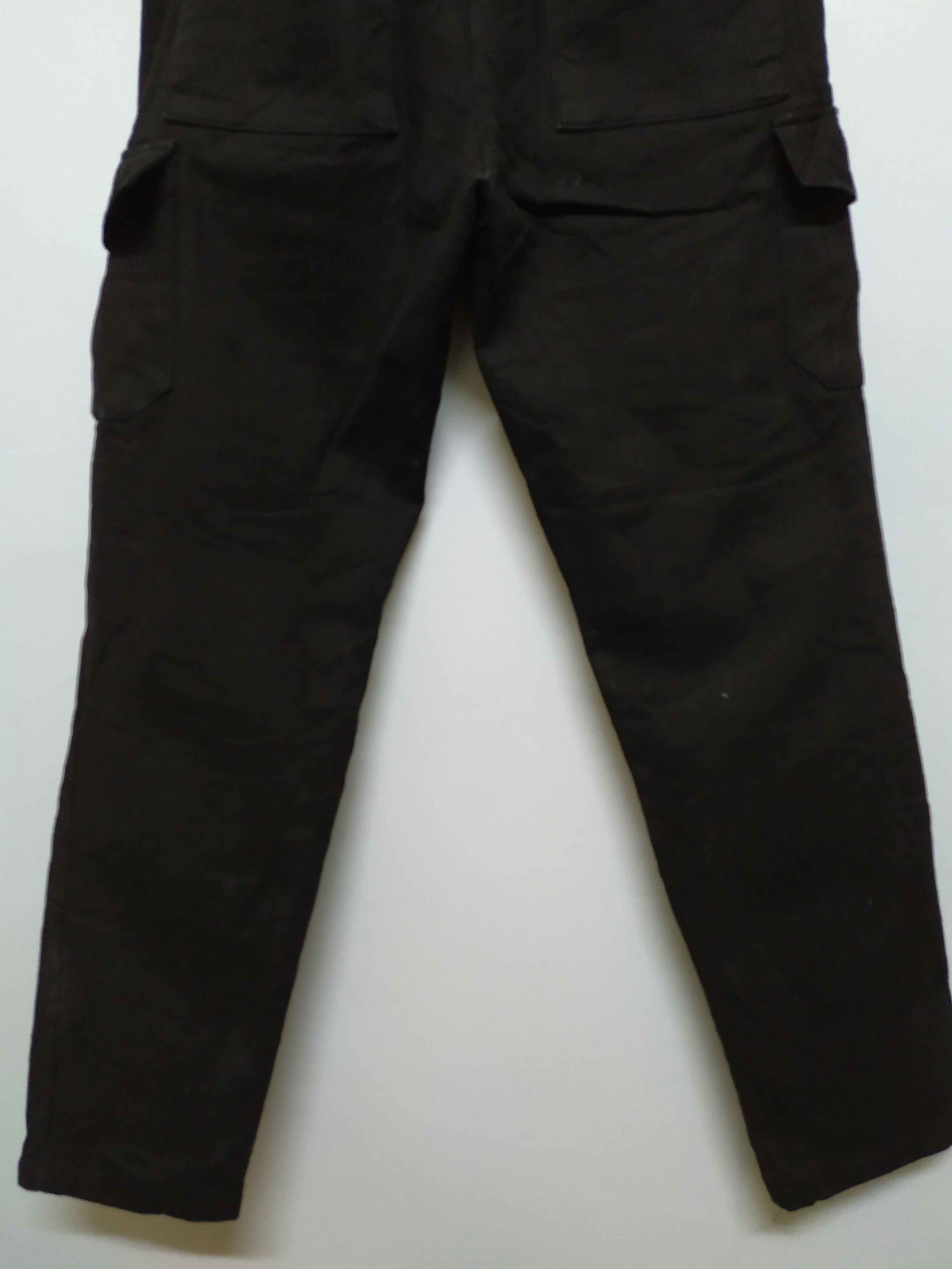 Japanese Brand PEACOCK SPRING WAIST BLACK CARGO PANTS Size US 29 - 8 Thumbnail
