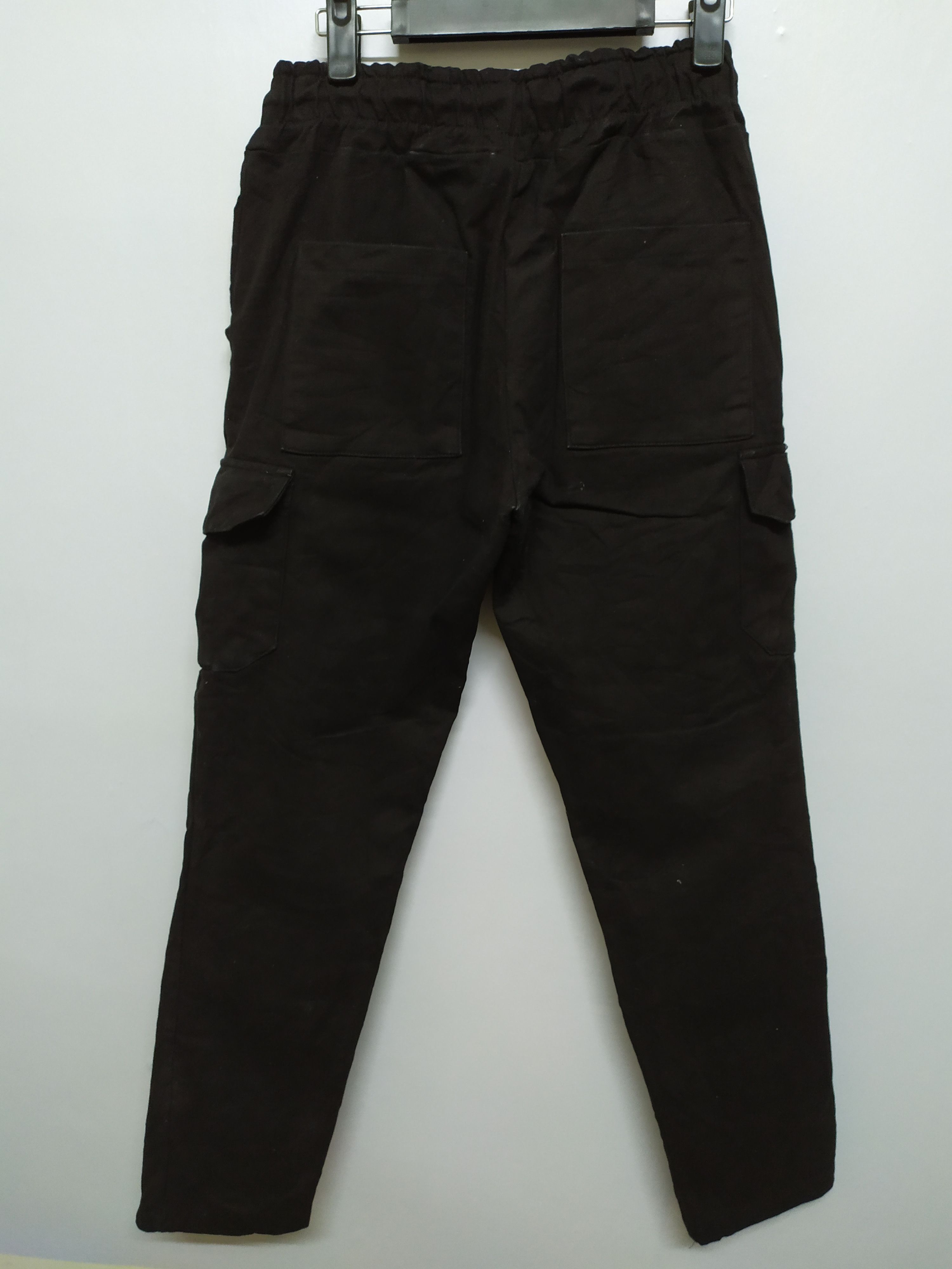 Japanese Brand PEACOCK SPRING WAIST BLACK CARGO PANTS Size US 29 - 6 Thumbnail