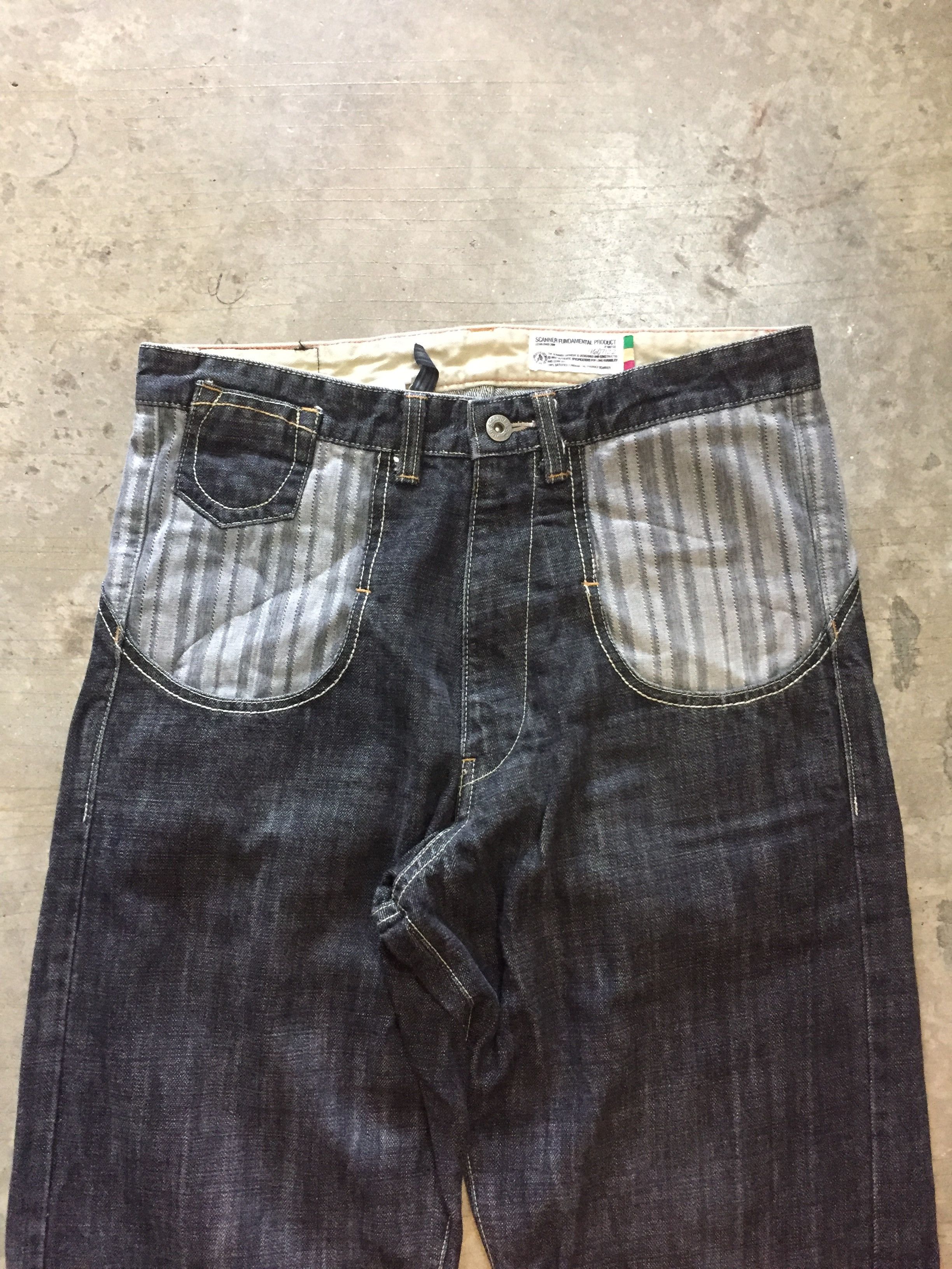 20471120 SCANNER Japan baggy herringbone hybrid pants Size US 32 / EU 48 - 3 Thumbnail