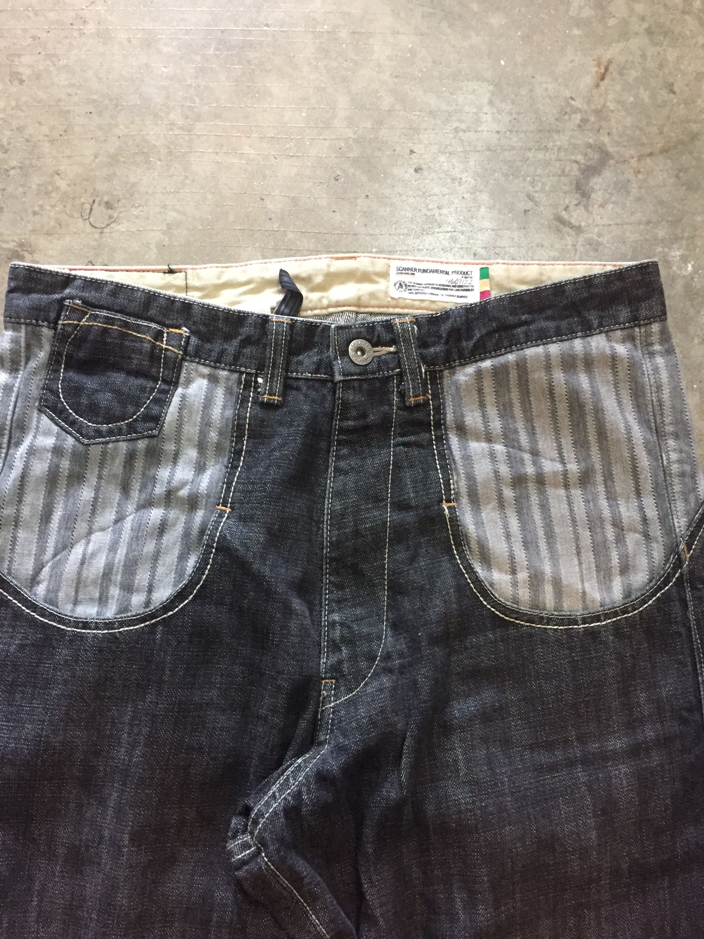 20471120 SCANNER Japan baggy herringbone hybrid pants Size US 32 / EU 48 - 5 Thumbnail